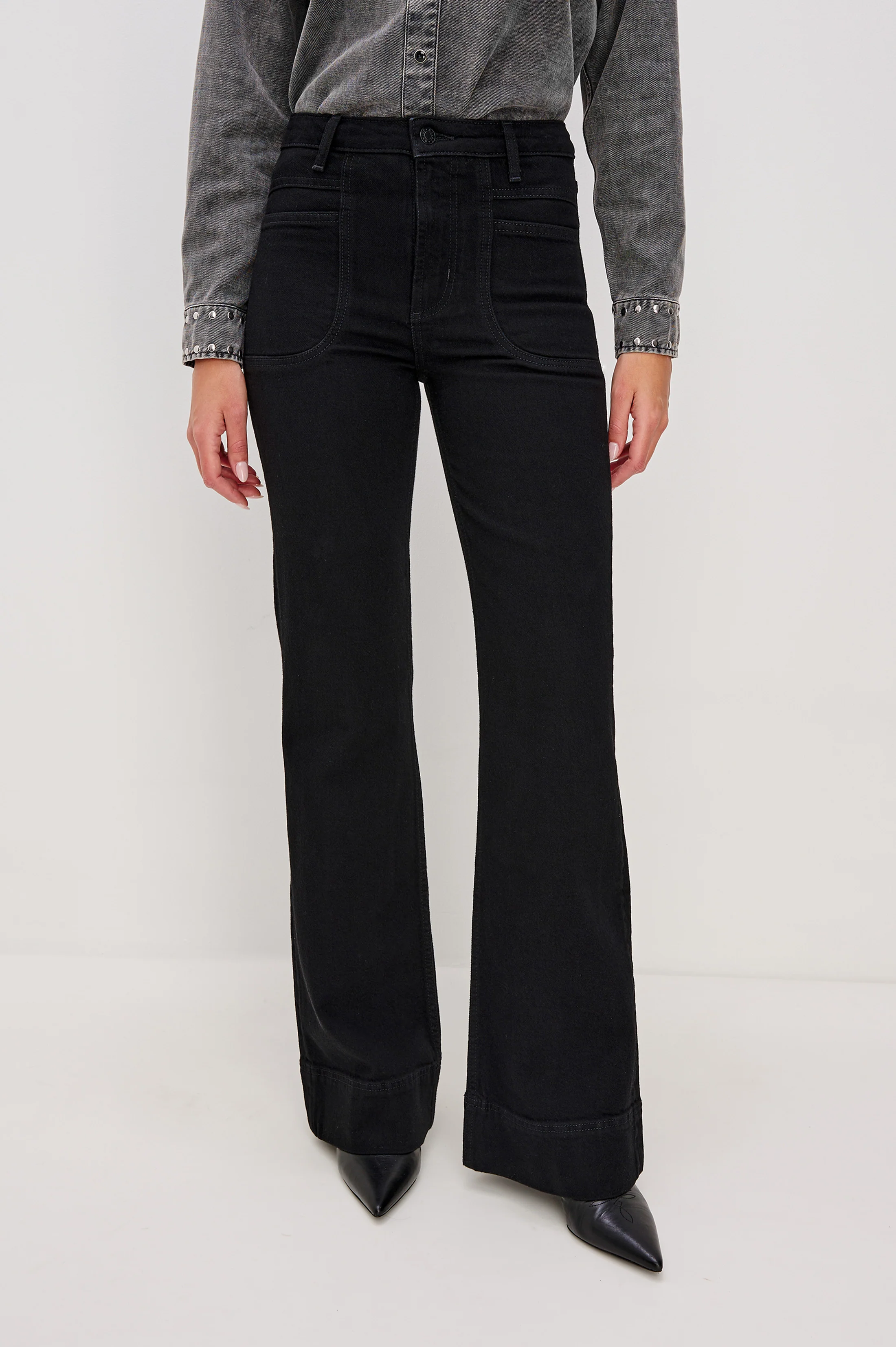 ALAMITOS FLARED TROUSER - BLACKOUT