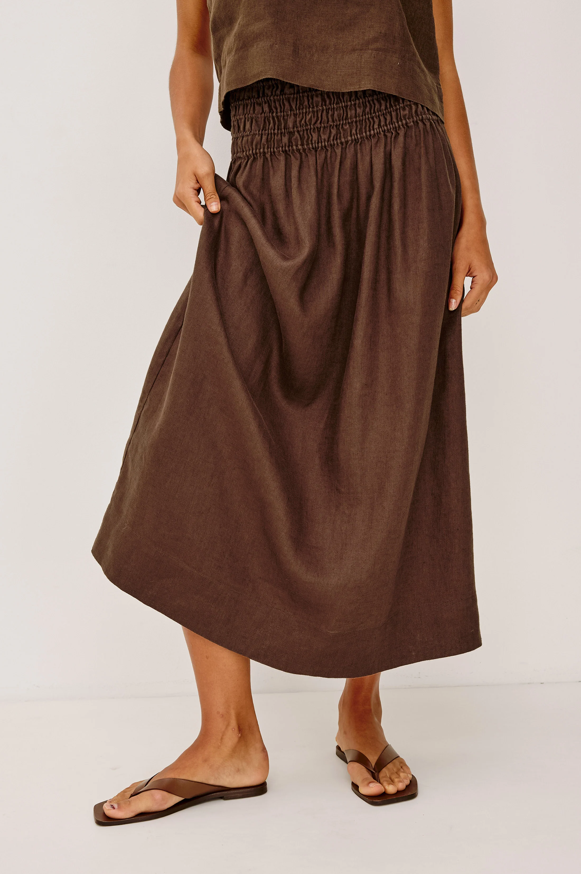 ALESSA SKIRT - ESPRESSO - Image 4