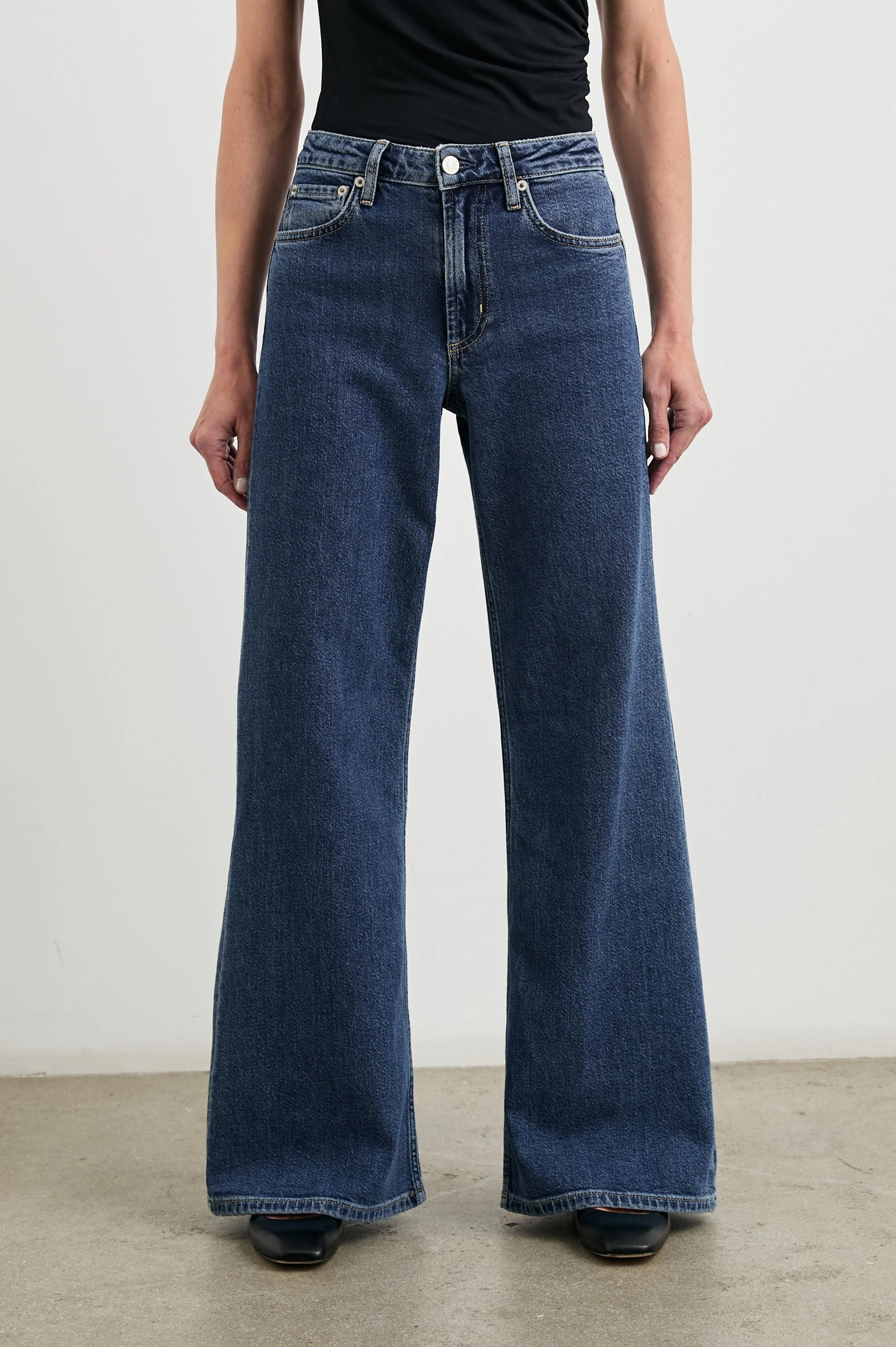 ANGELENO WIDE LEG - PEBBLE BLUE - Image 3