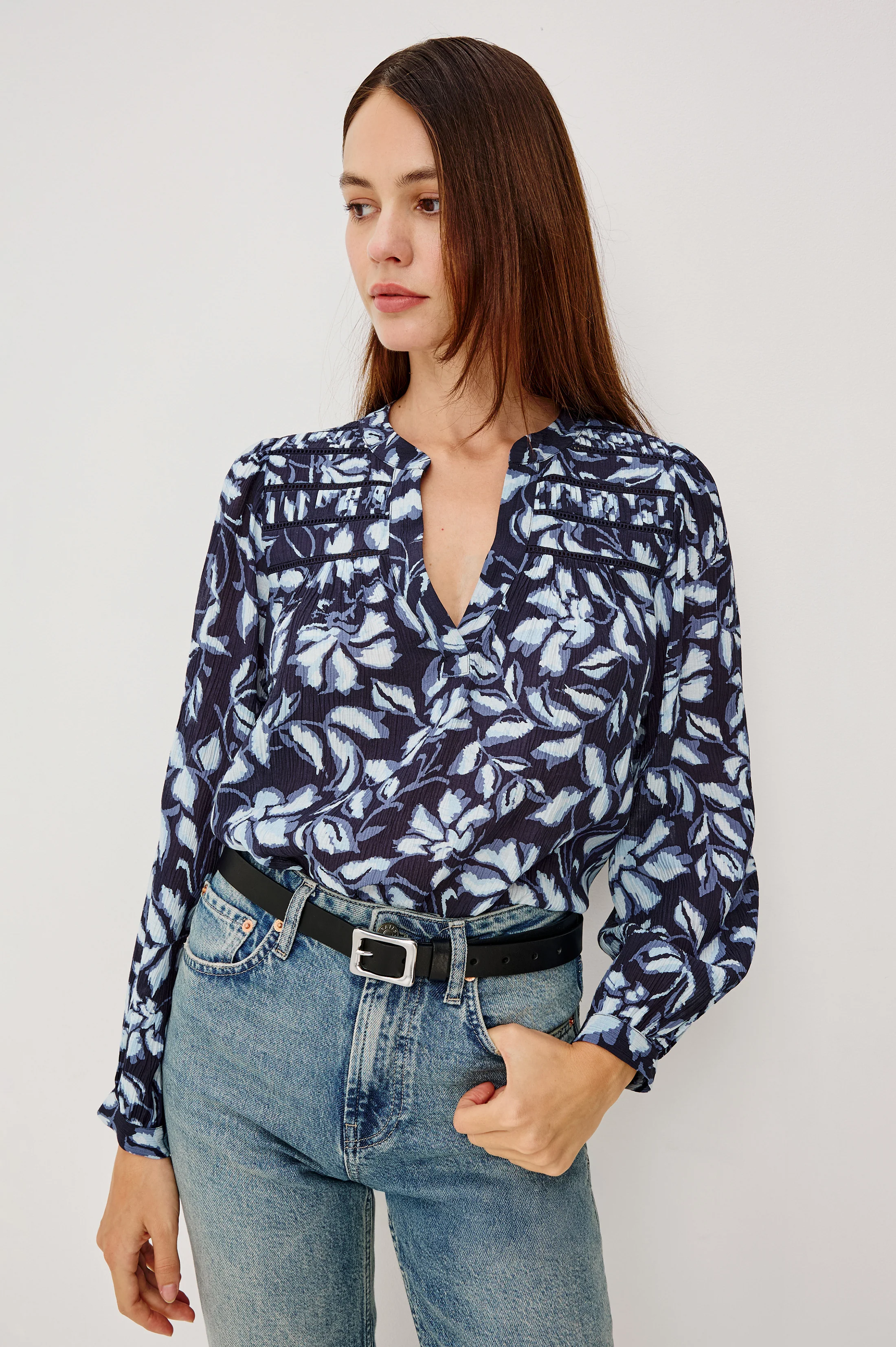 ASTA TOP - NAVY JASMINE