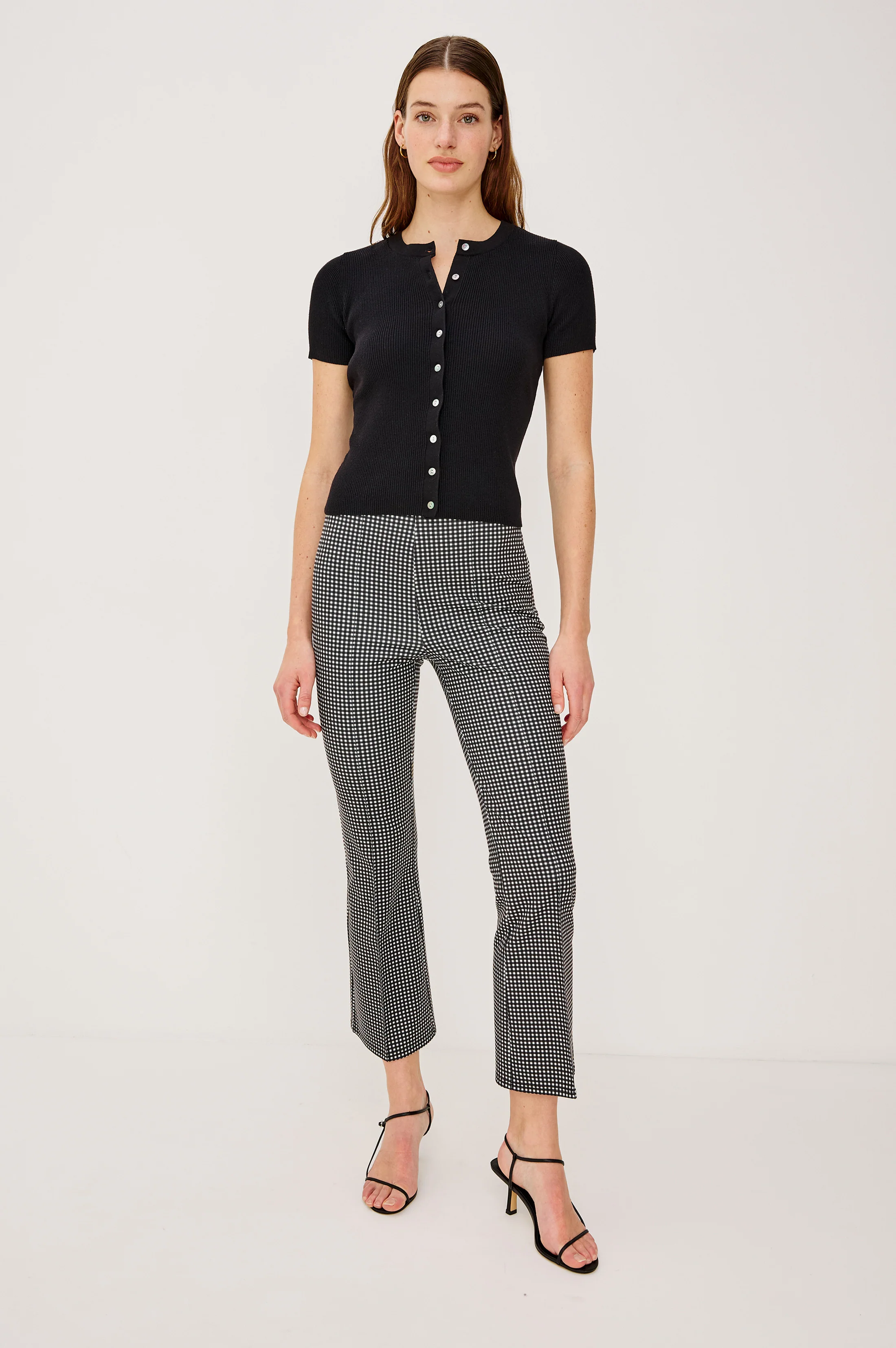 AURAY PANT - BLACK GINGHAM - Image 4