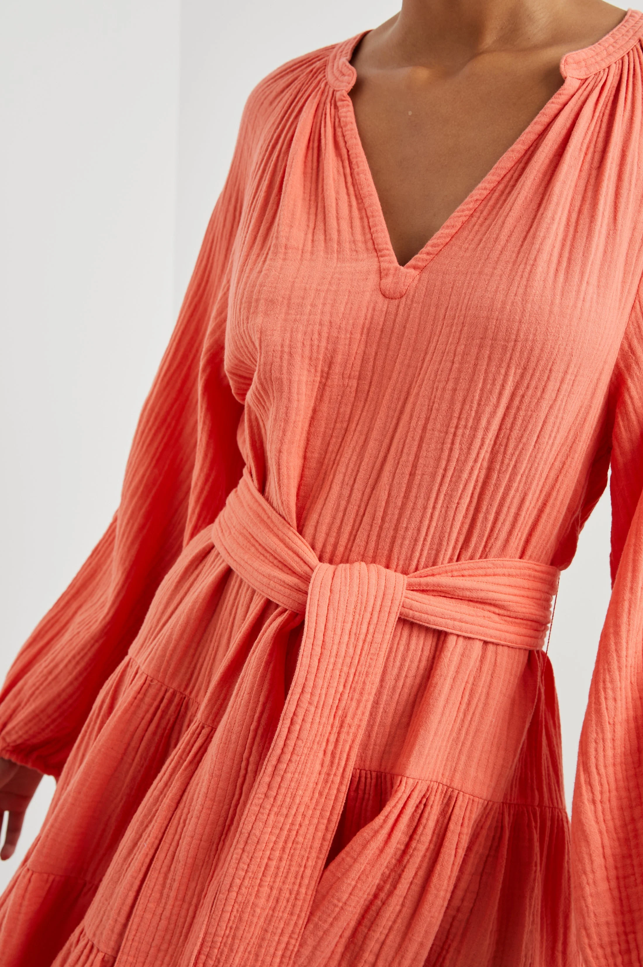 AURETA DRESS - PAPAYA - Image 2