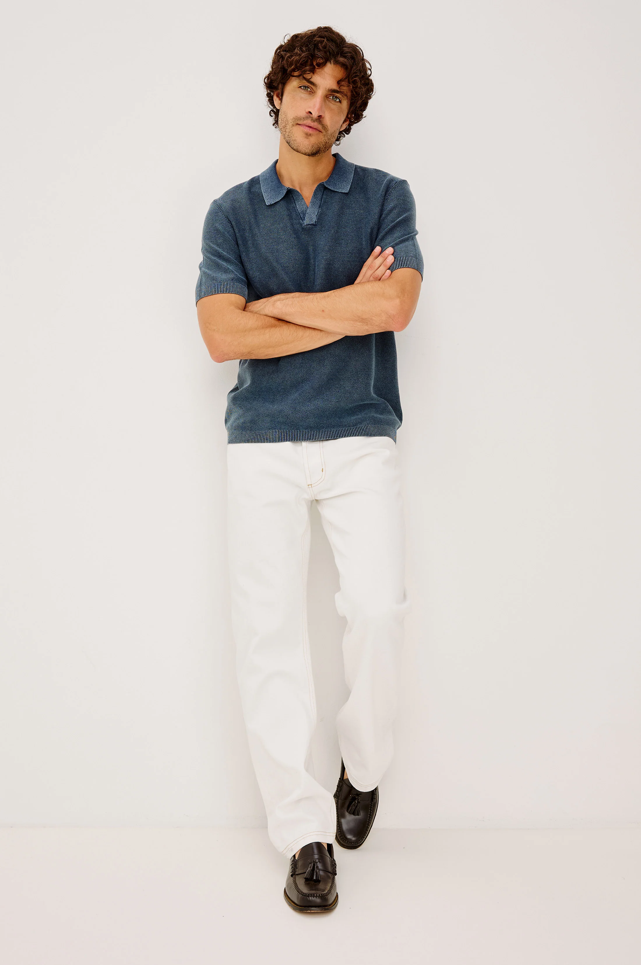 BAKER POLO SHIRT - SUNWASHED NAVY - Image 4