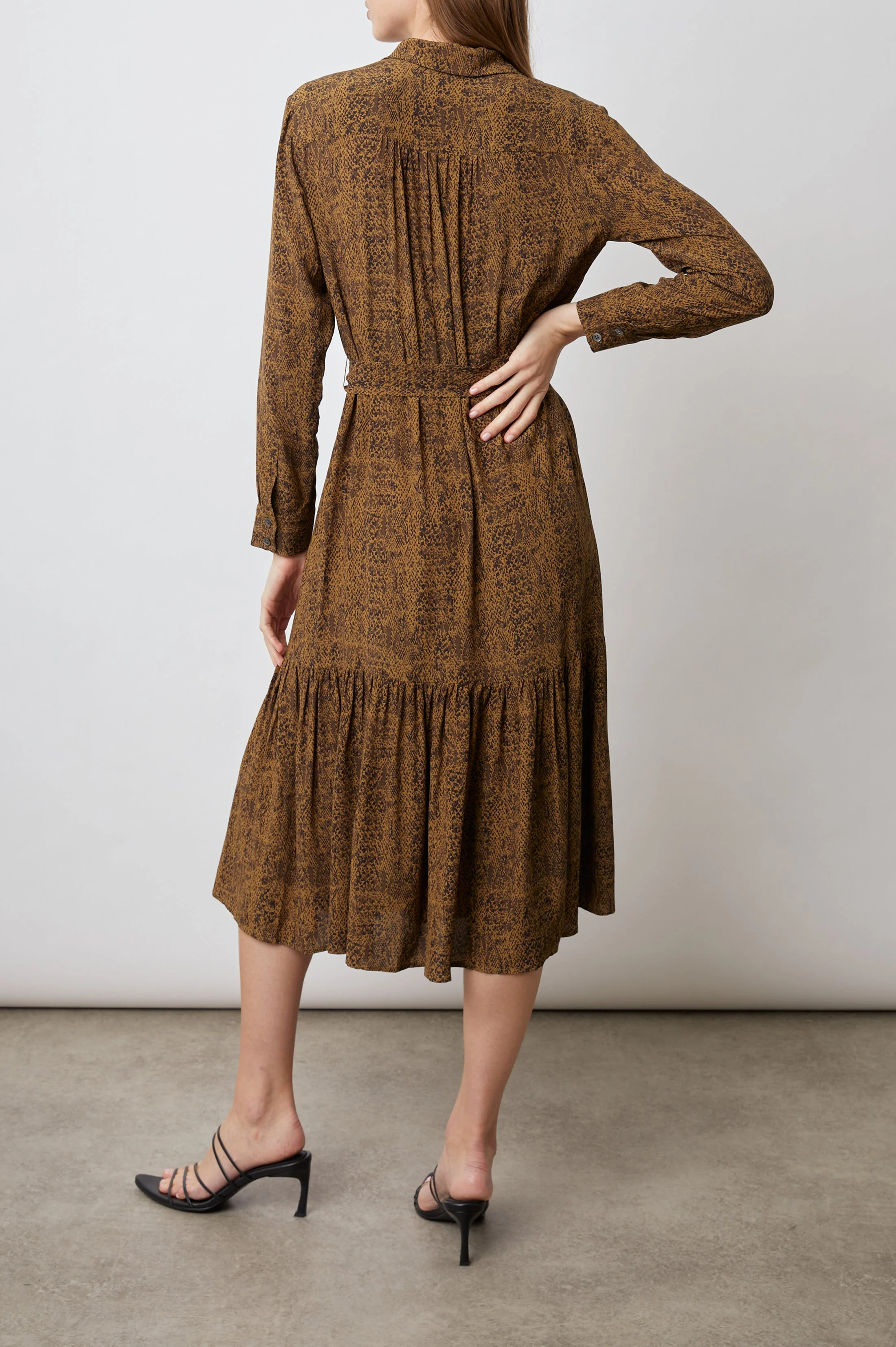 BEATRICE DRESS - SEPIA PYTHON - Image 4