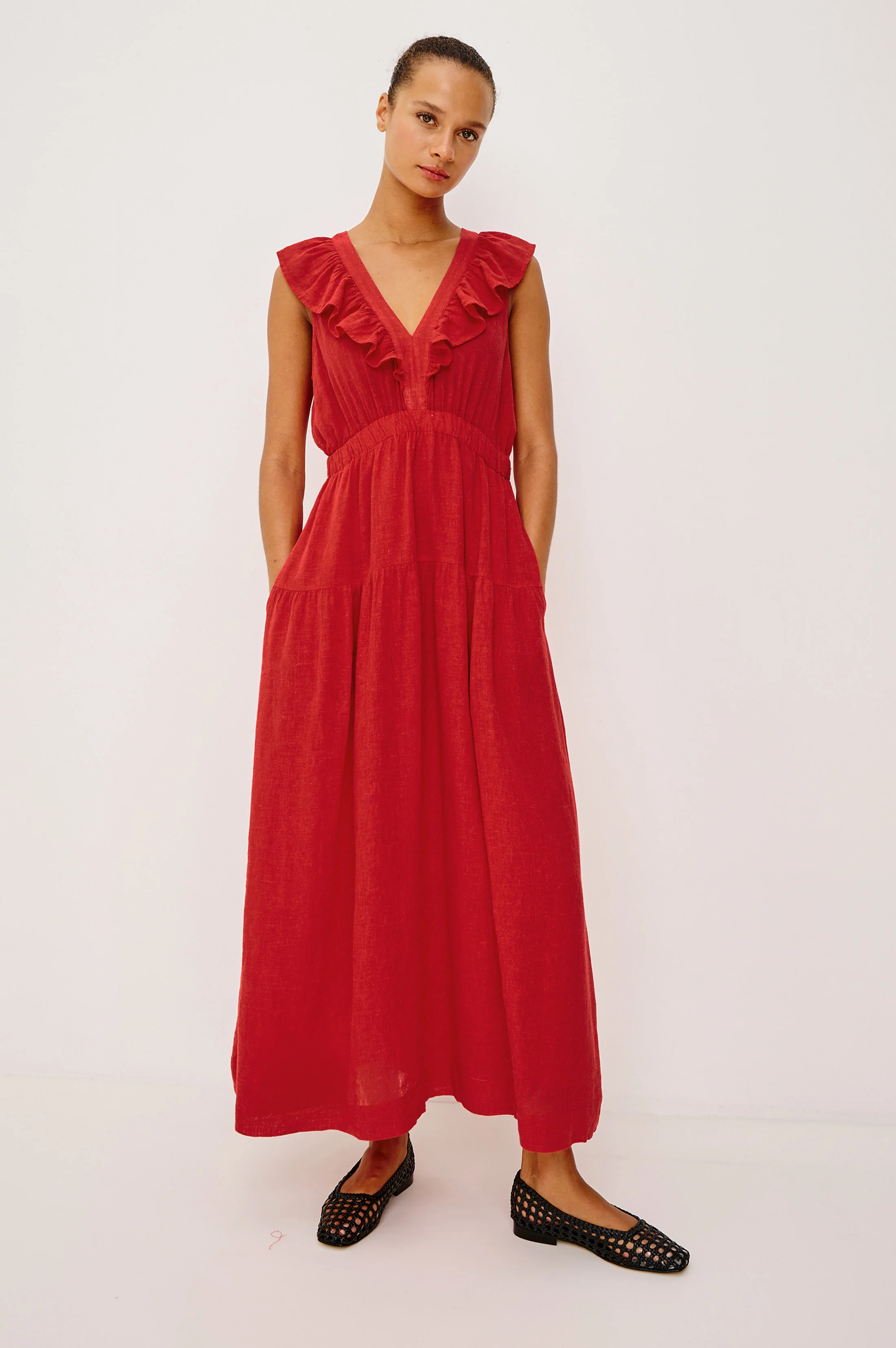 BEAUX DRESS - TOMATO - Image 3