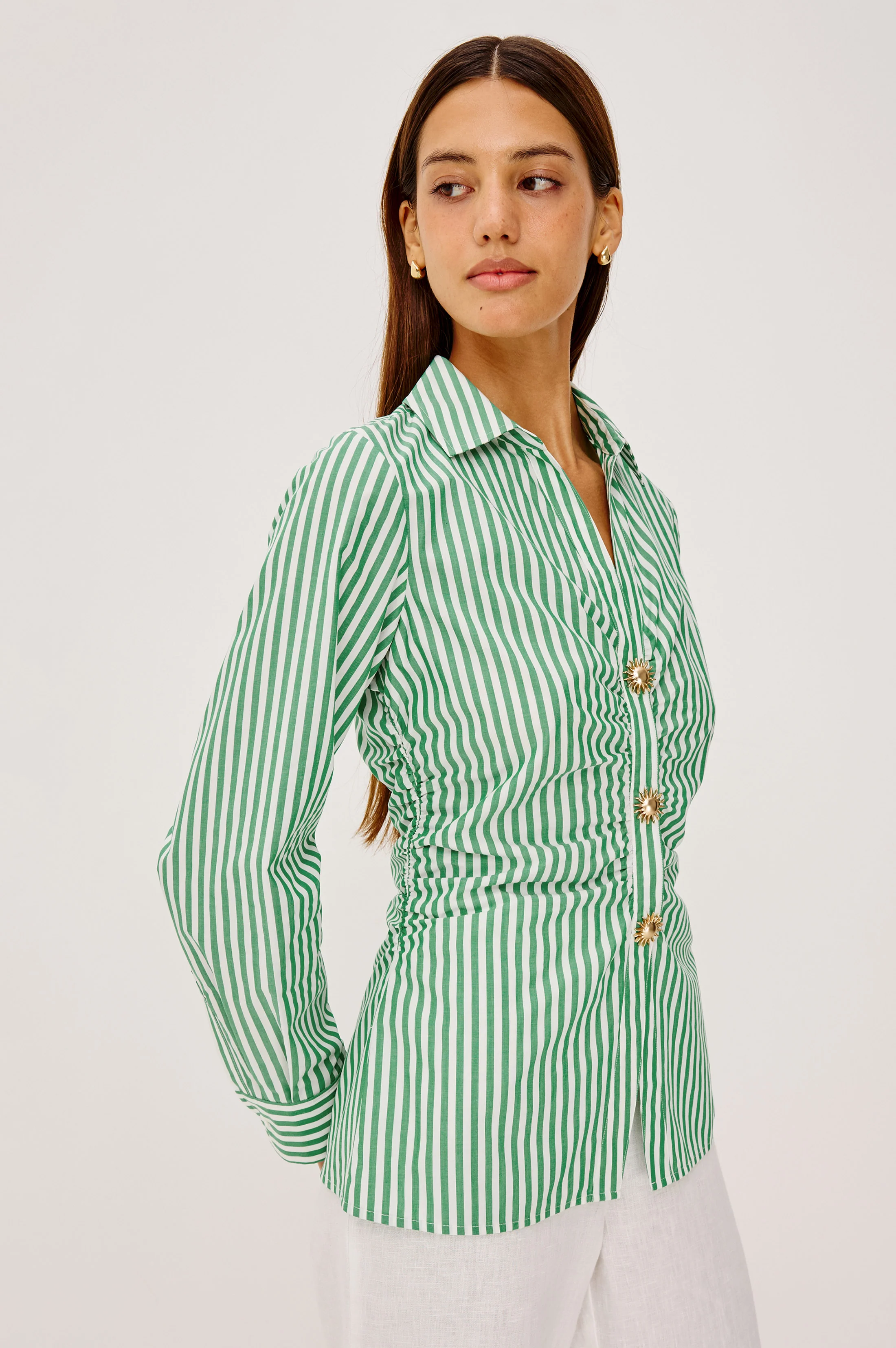 CARAYLN SHIRT - EMERALD STRIPE - Image 4