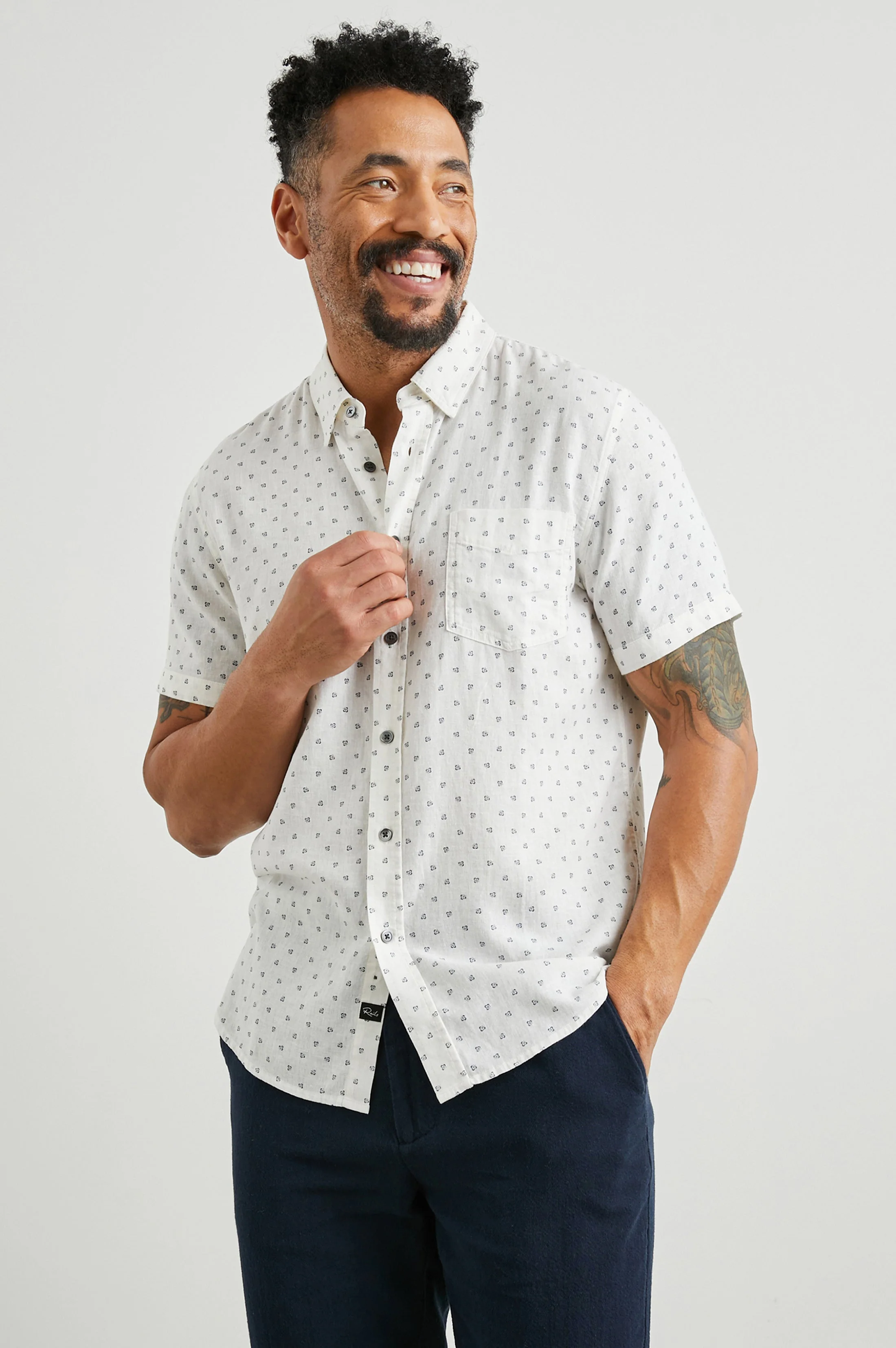 CARSON SHIRT - AUTUMN CALICO WHITE - Image 4