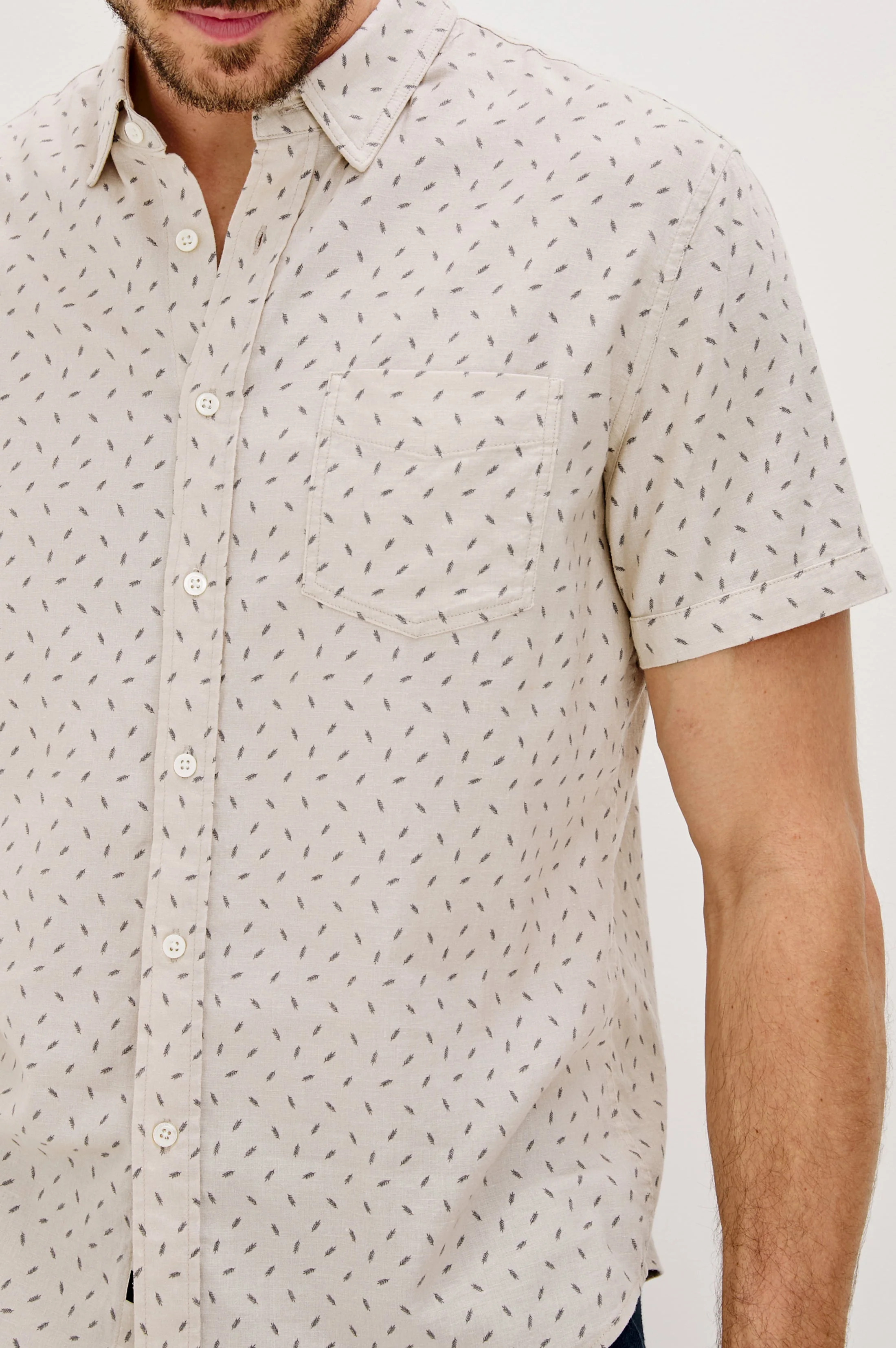 CARSON SHIRT - PETITE FRONDS HUMMUS - Image 3