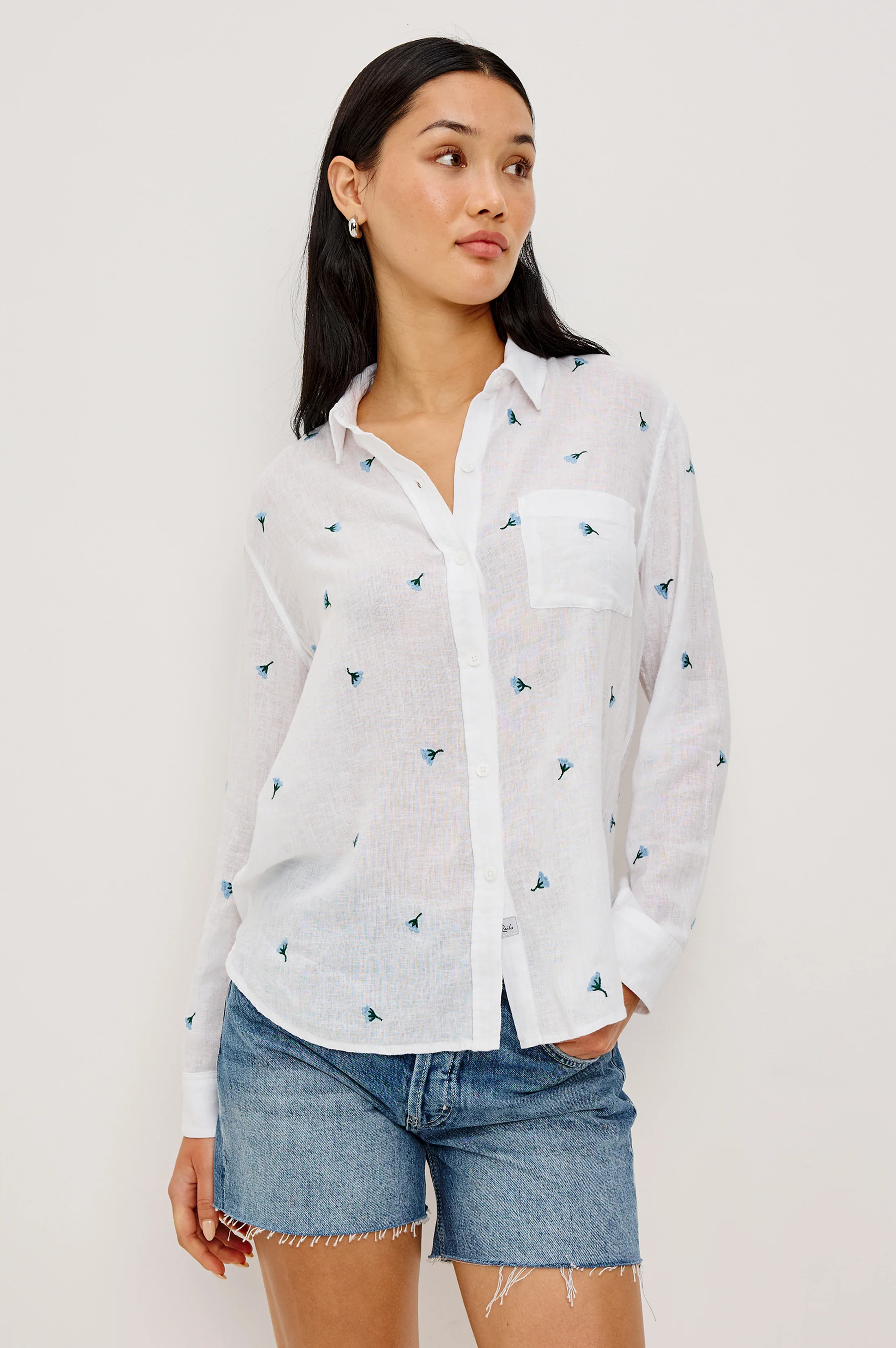 CHARLI SHIRT - BLUEBELL CARNATIONS - Image 4