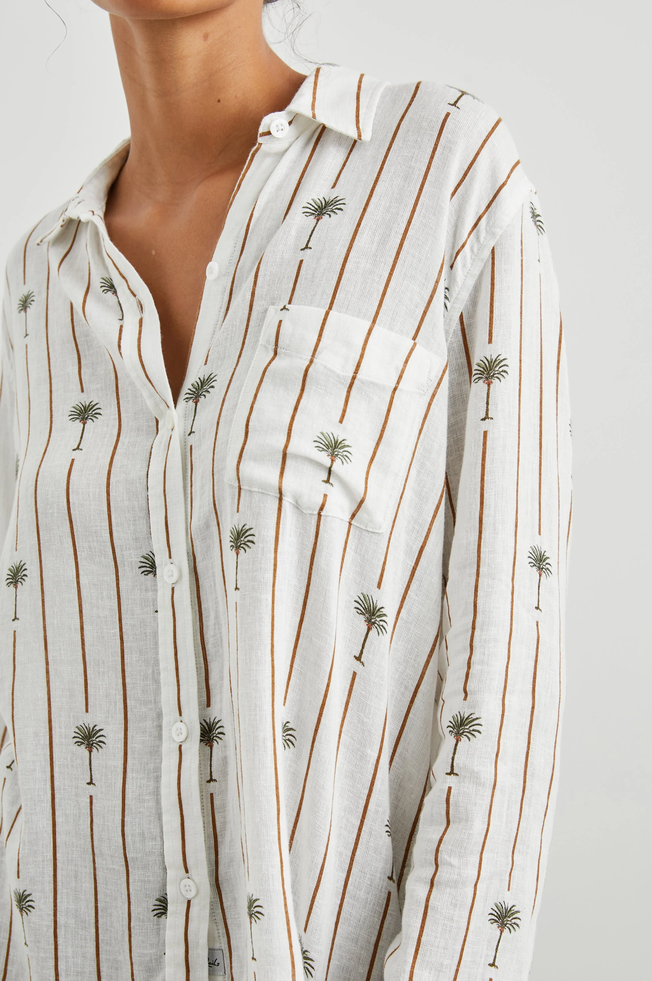 CHARLI SHIRT - STRIPE PALMS - Image 2