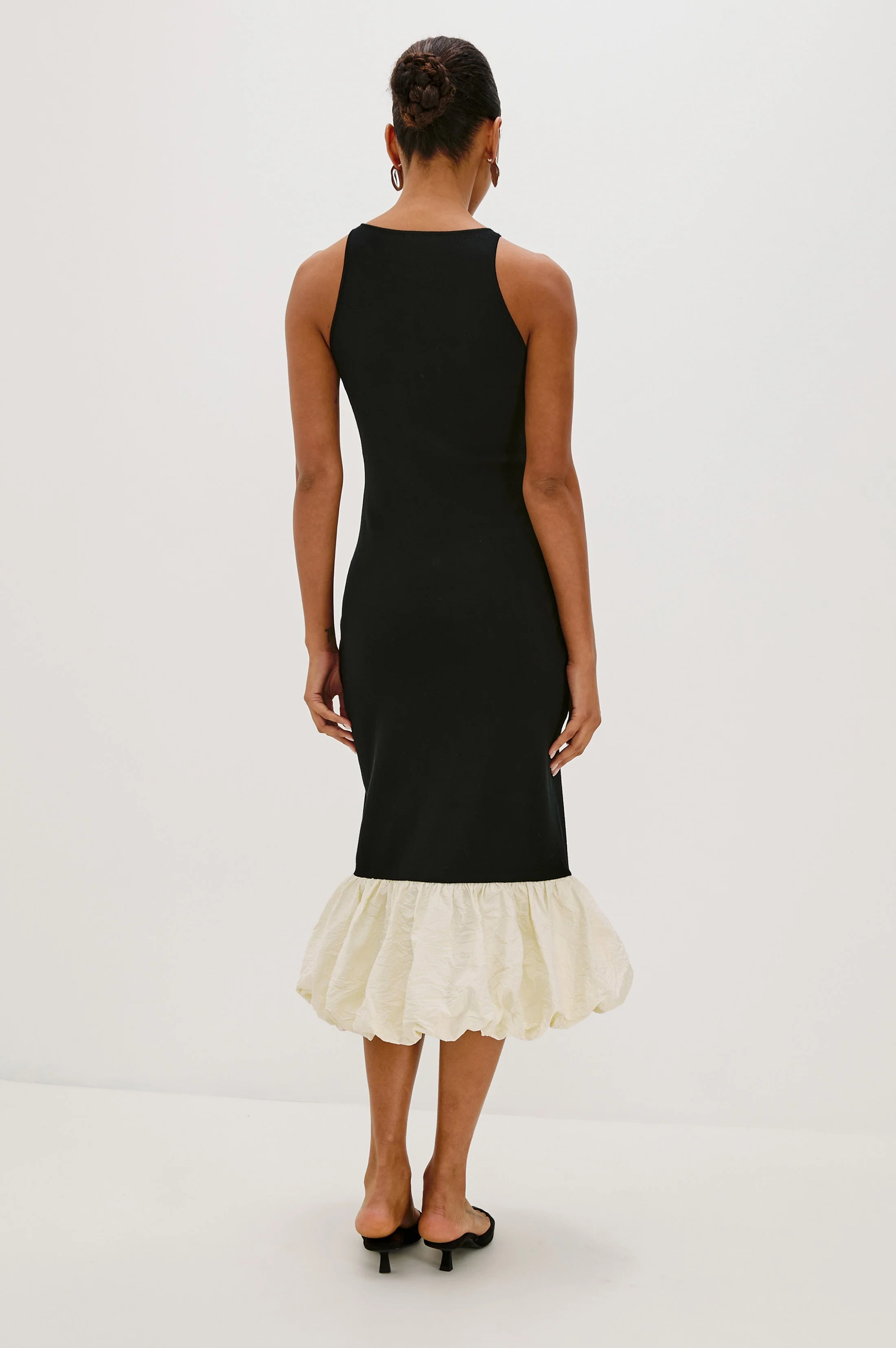 CHERYL DRESS - BLACK IVORY - Image 4