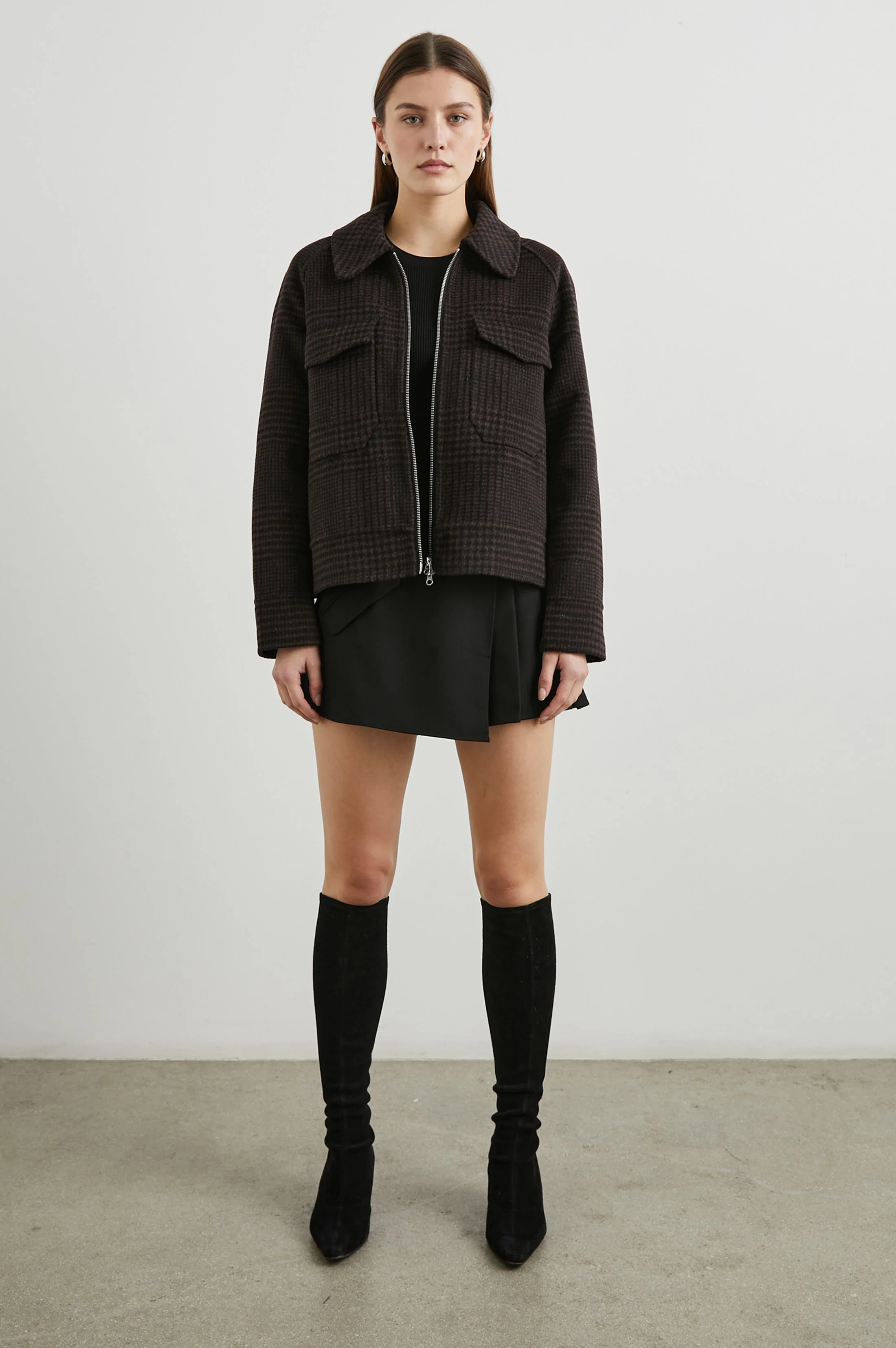 CHEYENNE JACKET - ESPRESSO HOUNDSTOOTH - Image 2
