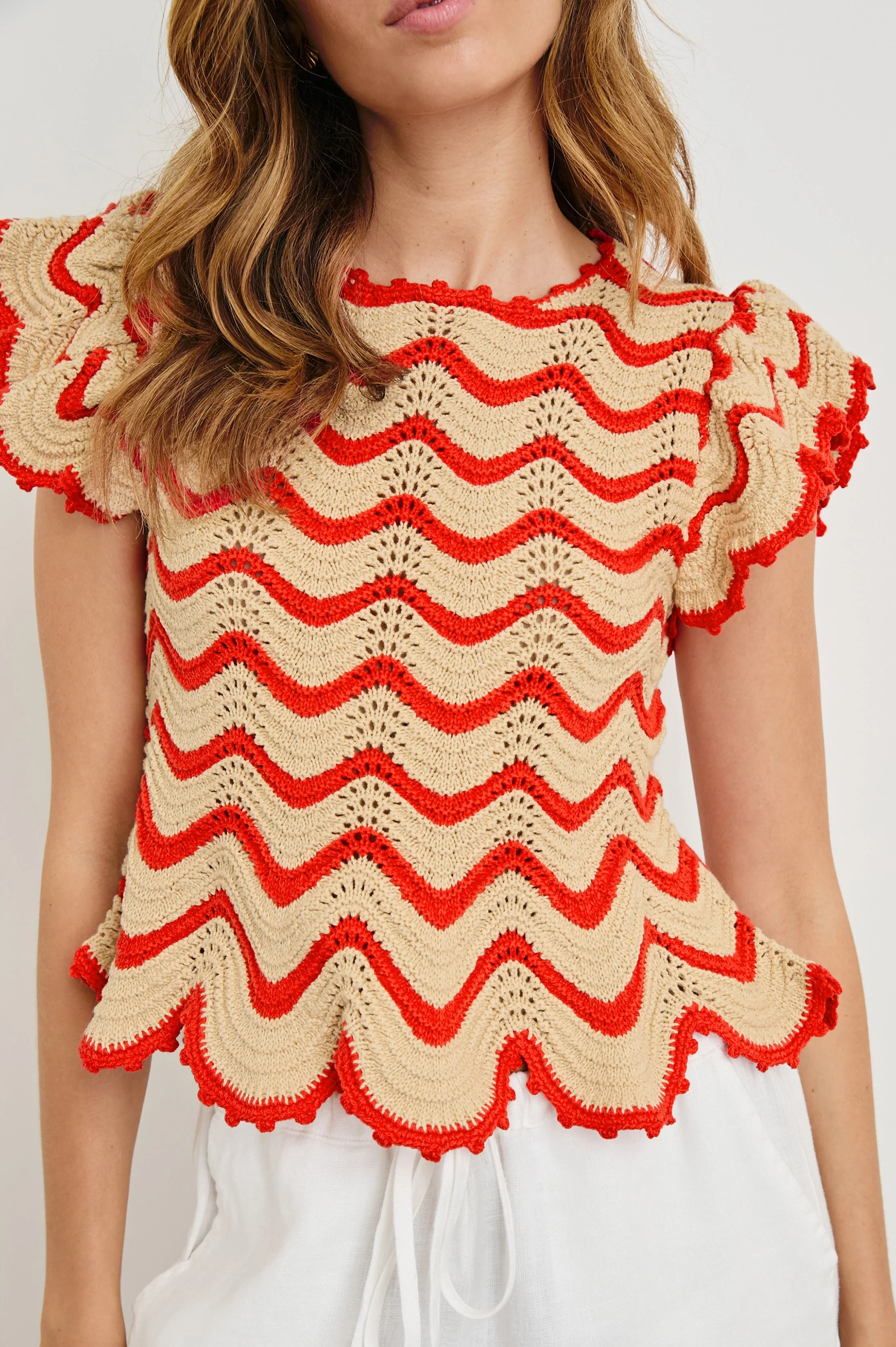 COEN TOP - CHERRY OAT STRIPE - Image 2