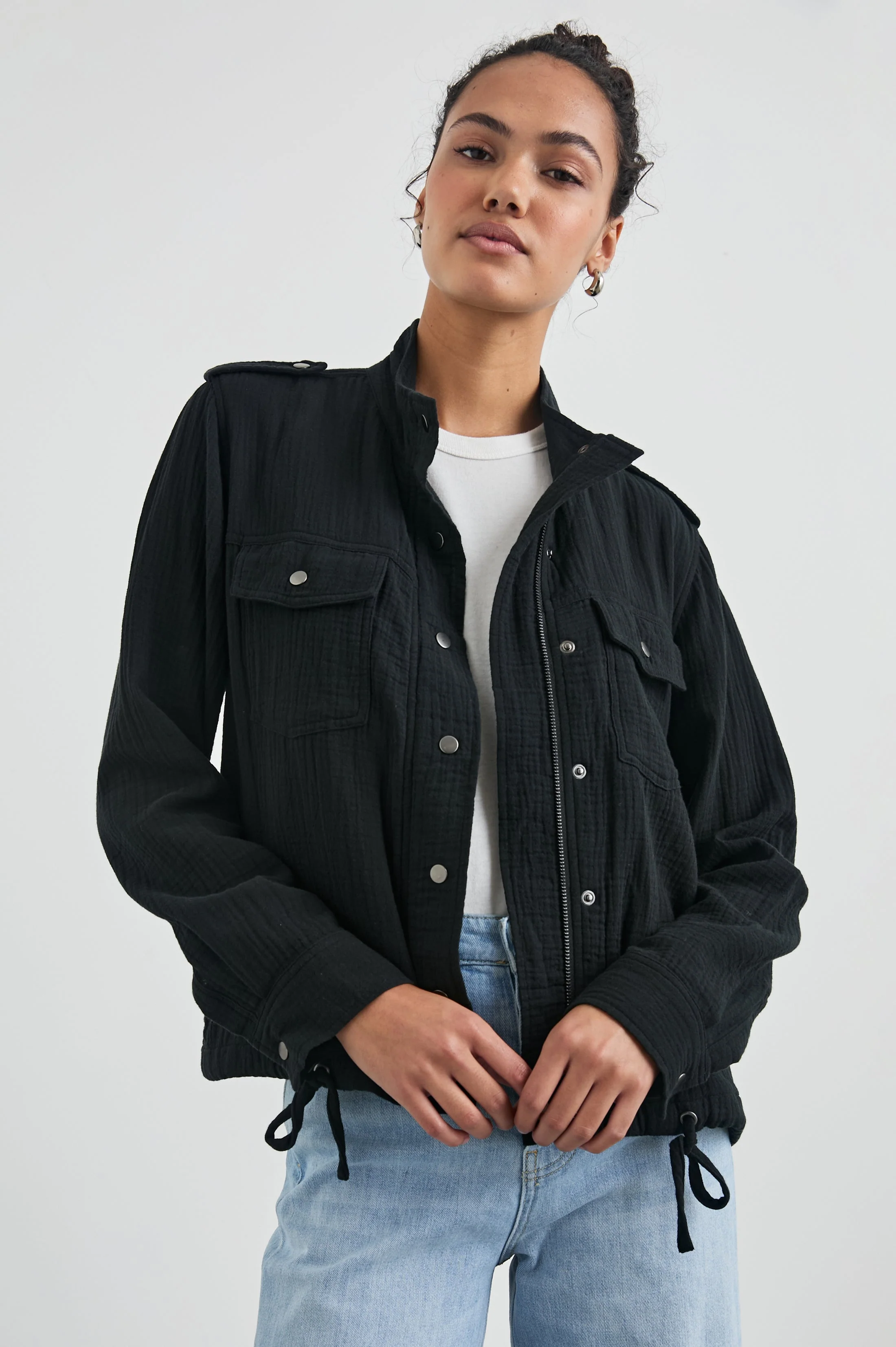 COLLINS JACKET - GAUZE BLACK - Image 2