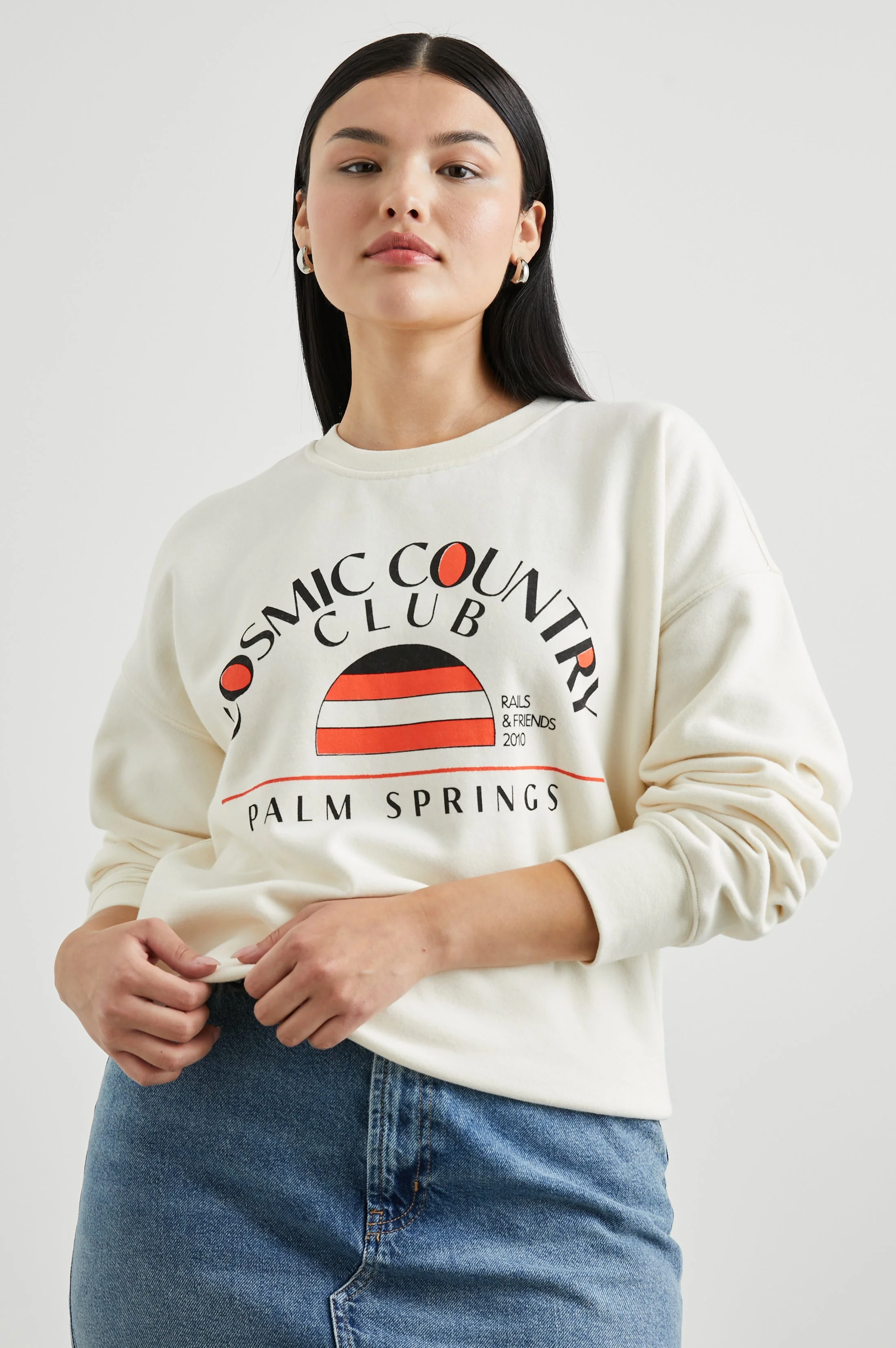 COSMIC COUNTRY CLUB SWEATSHIRT - WINTER WHITE - Image 8