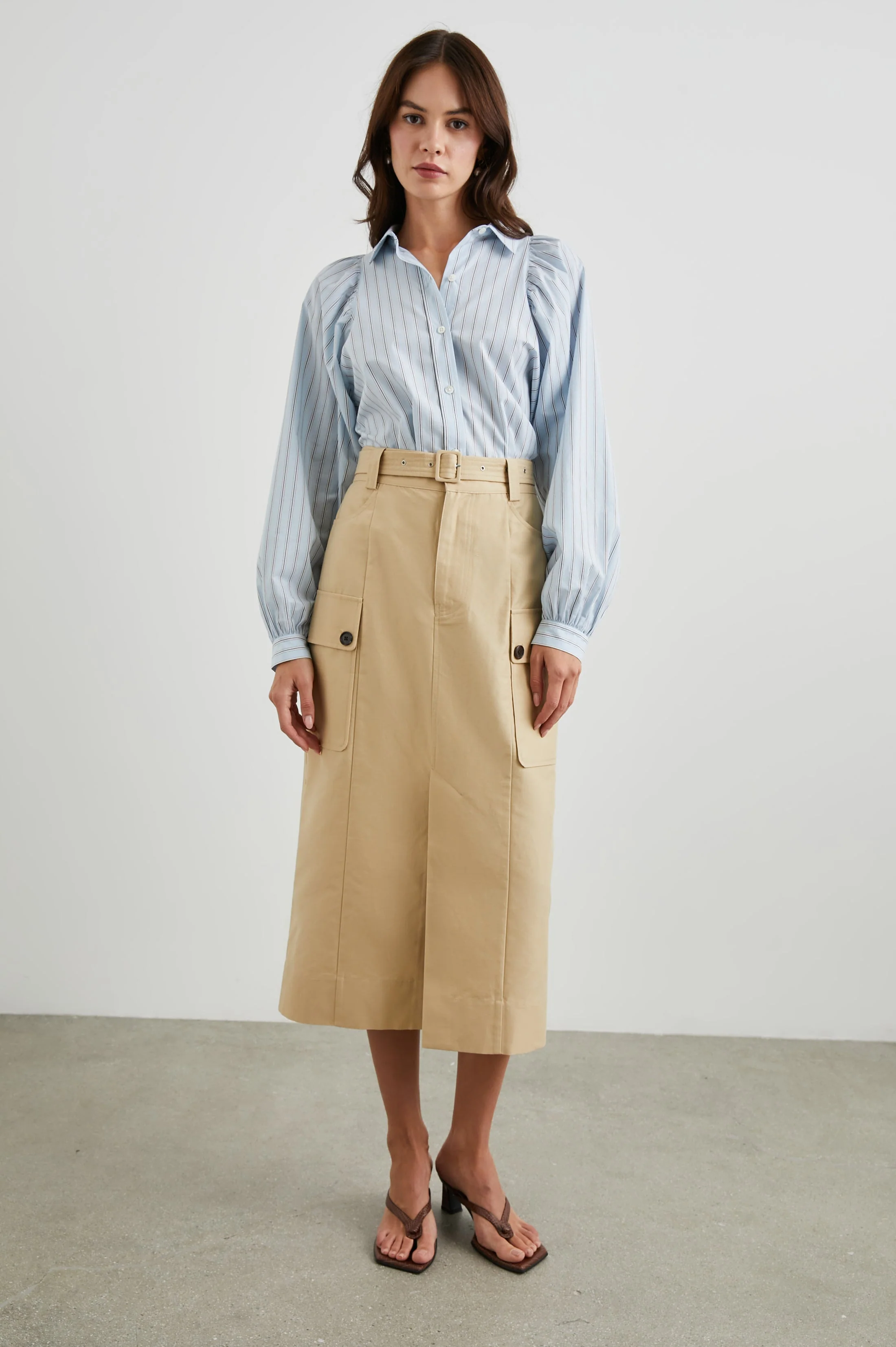 CYRUS SKIRT - KHAKI - Image 3