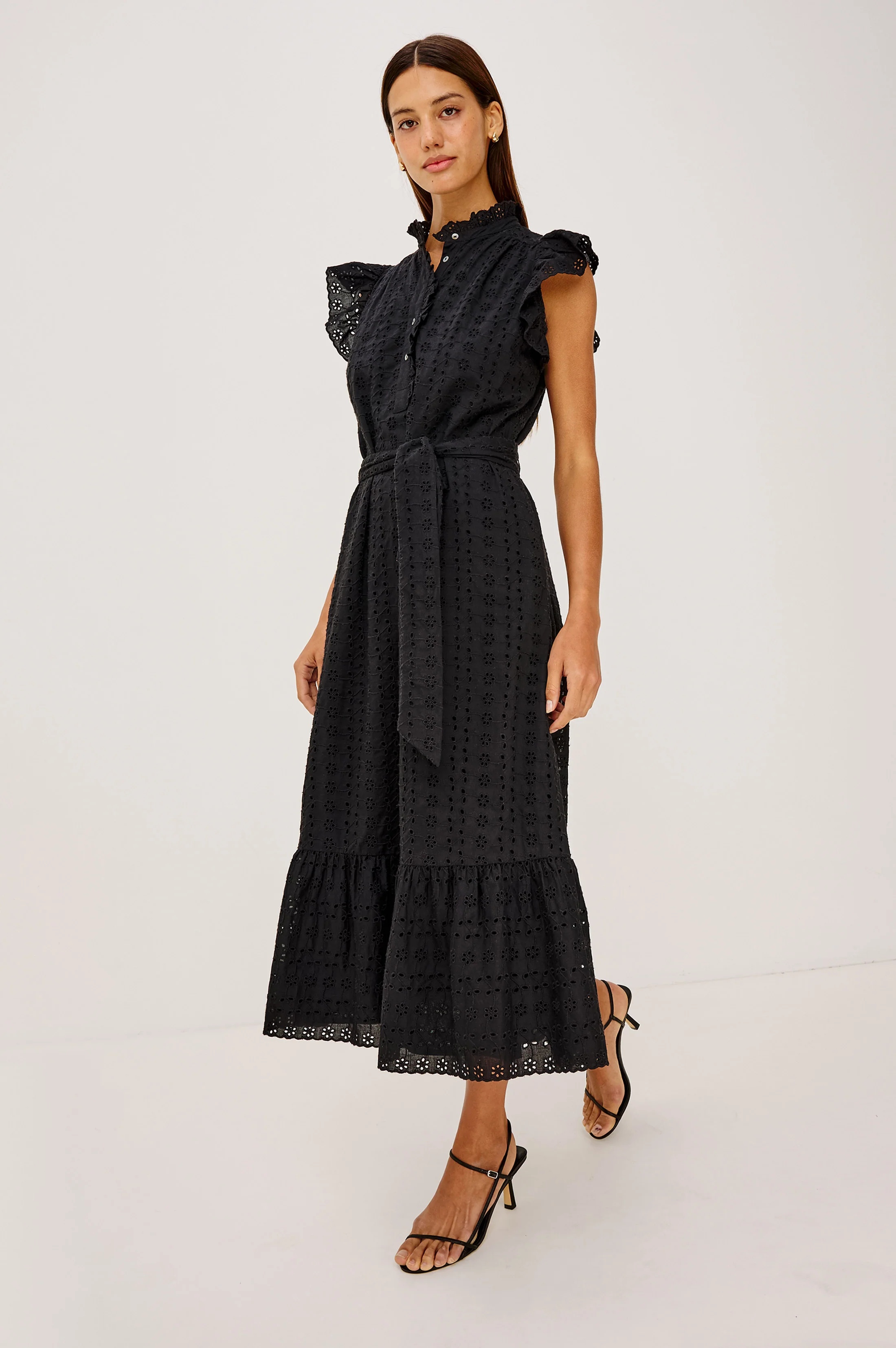 DARCY DRESS - BLACK EYELET