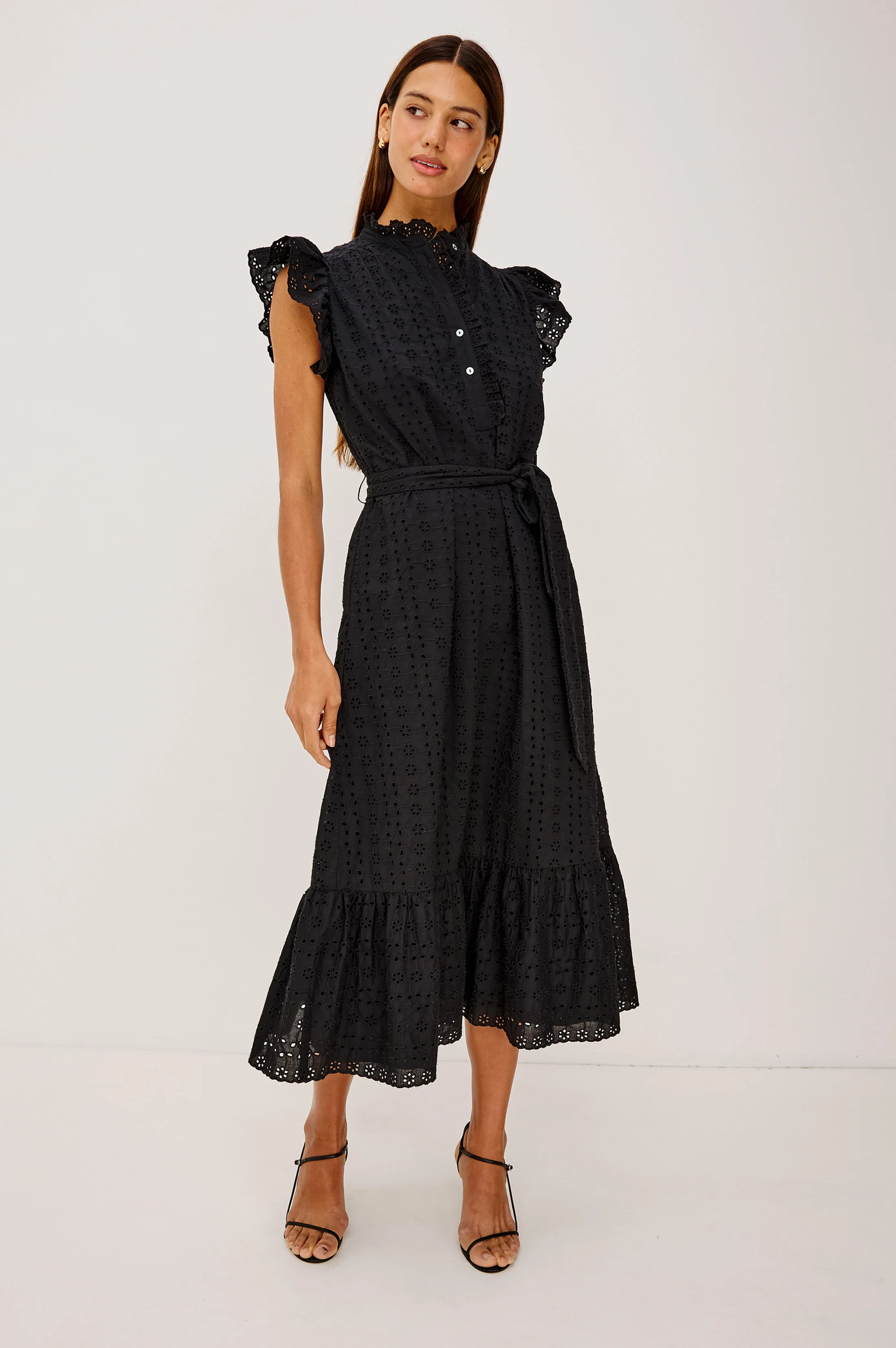 DARCY DRESS - BLACK EYELET - Image 3