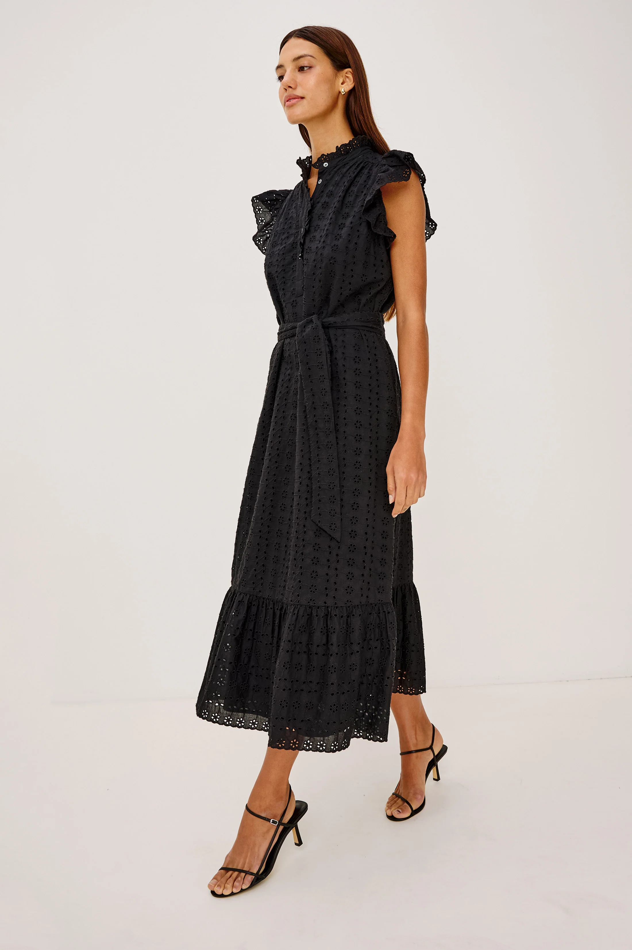 DARCY DRESS - BLACK EYELET - Image 4