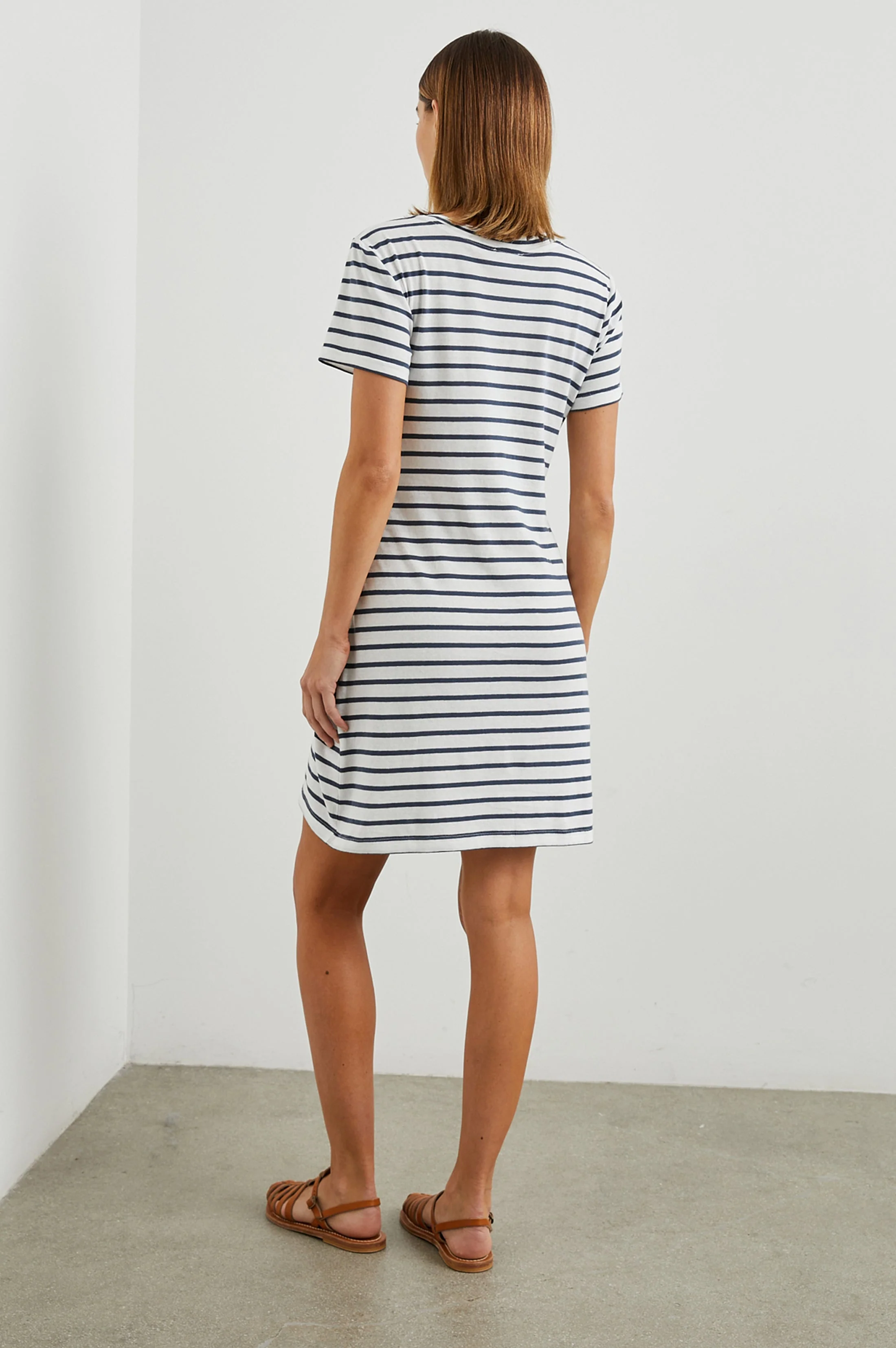 EDIE DRESS - IVORY NAVY STRIPE - Image 5