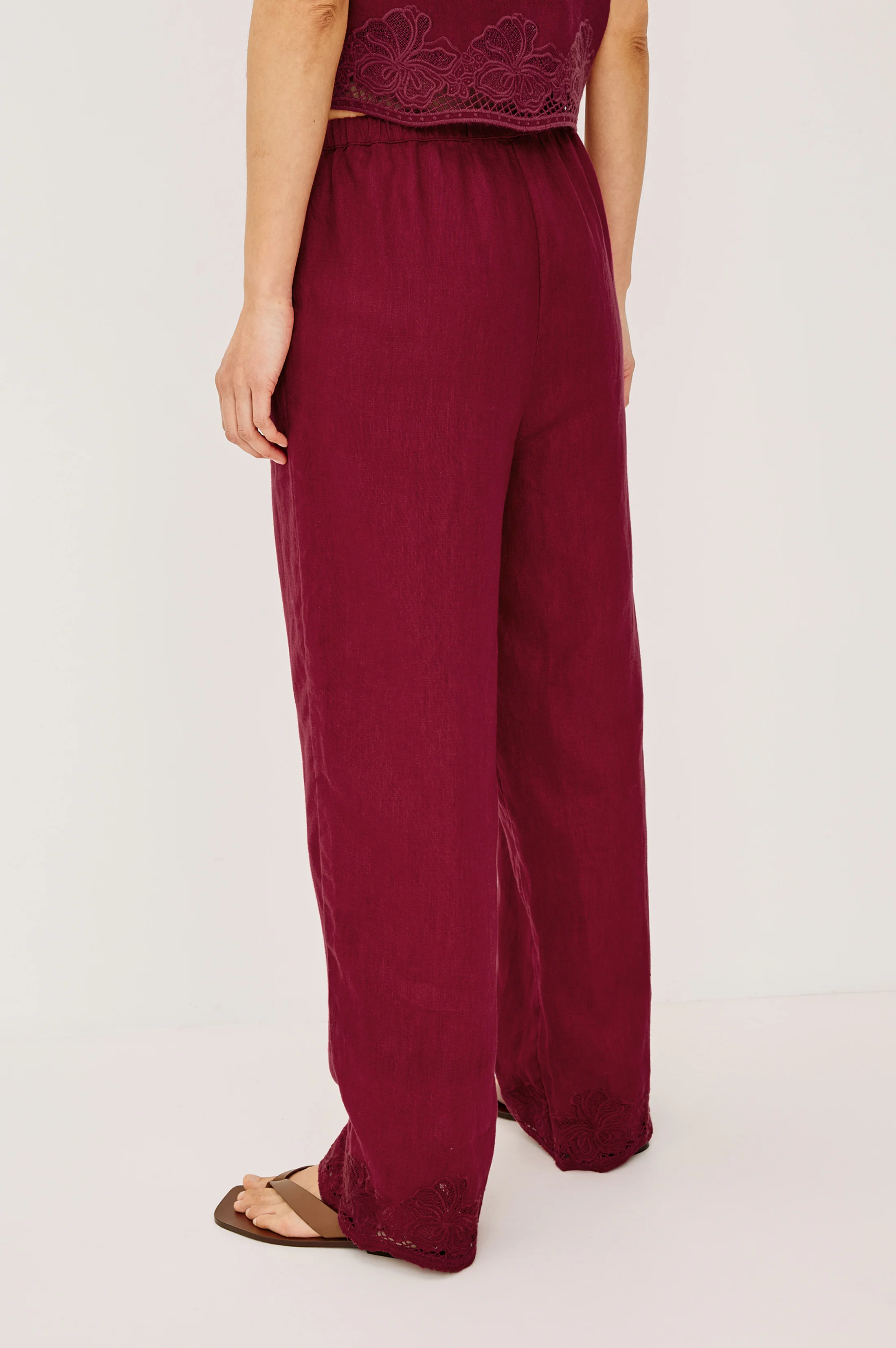 EMMIE PANT - BERRY HIBISCUS EMBROIDERY - Image 5