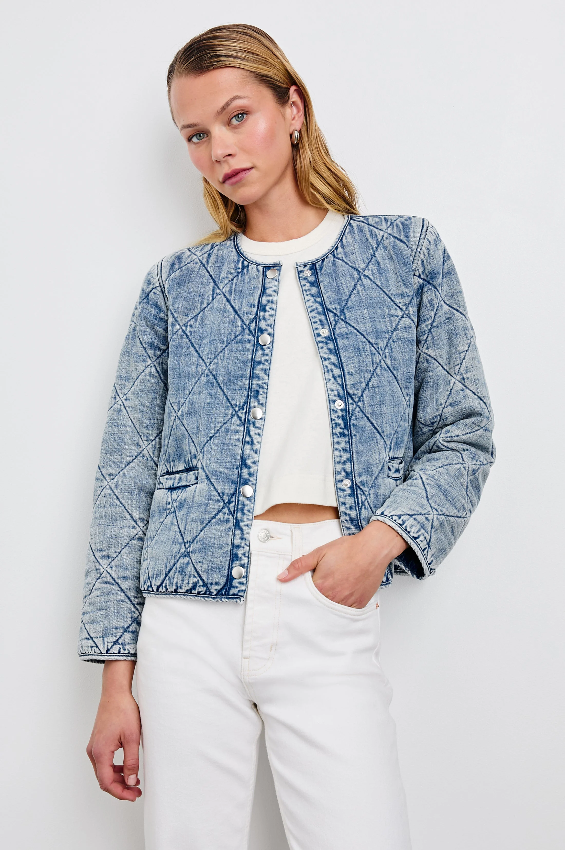 ENCY JACKET - MID BLUE - Image 4