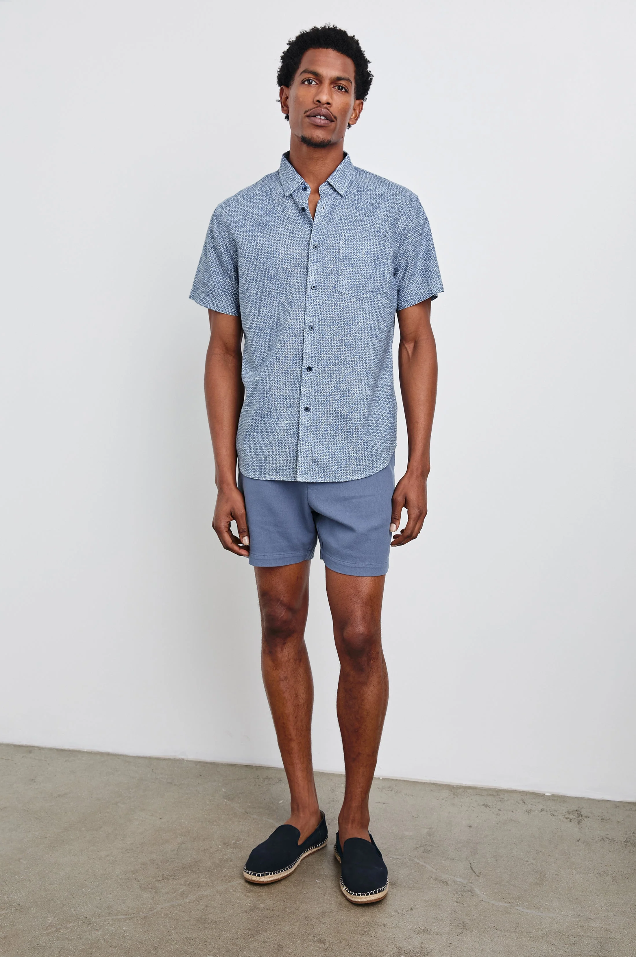 FAIRFAX SHIRT - ABSTRACT BLOCK BLUE - Image 3