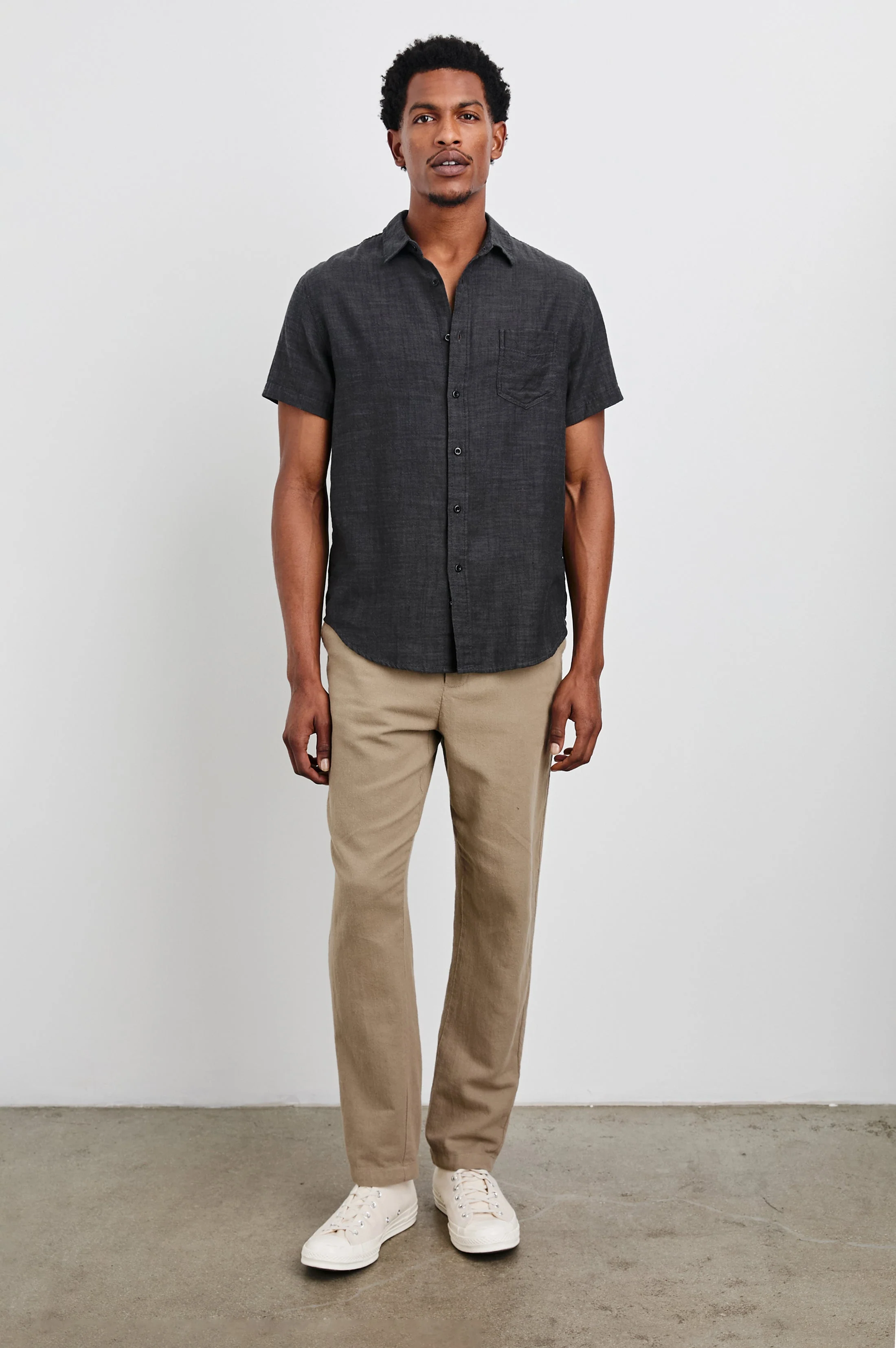 FAIRFAX SHIRT - BLACK CHAMBRAY - Image 4