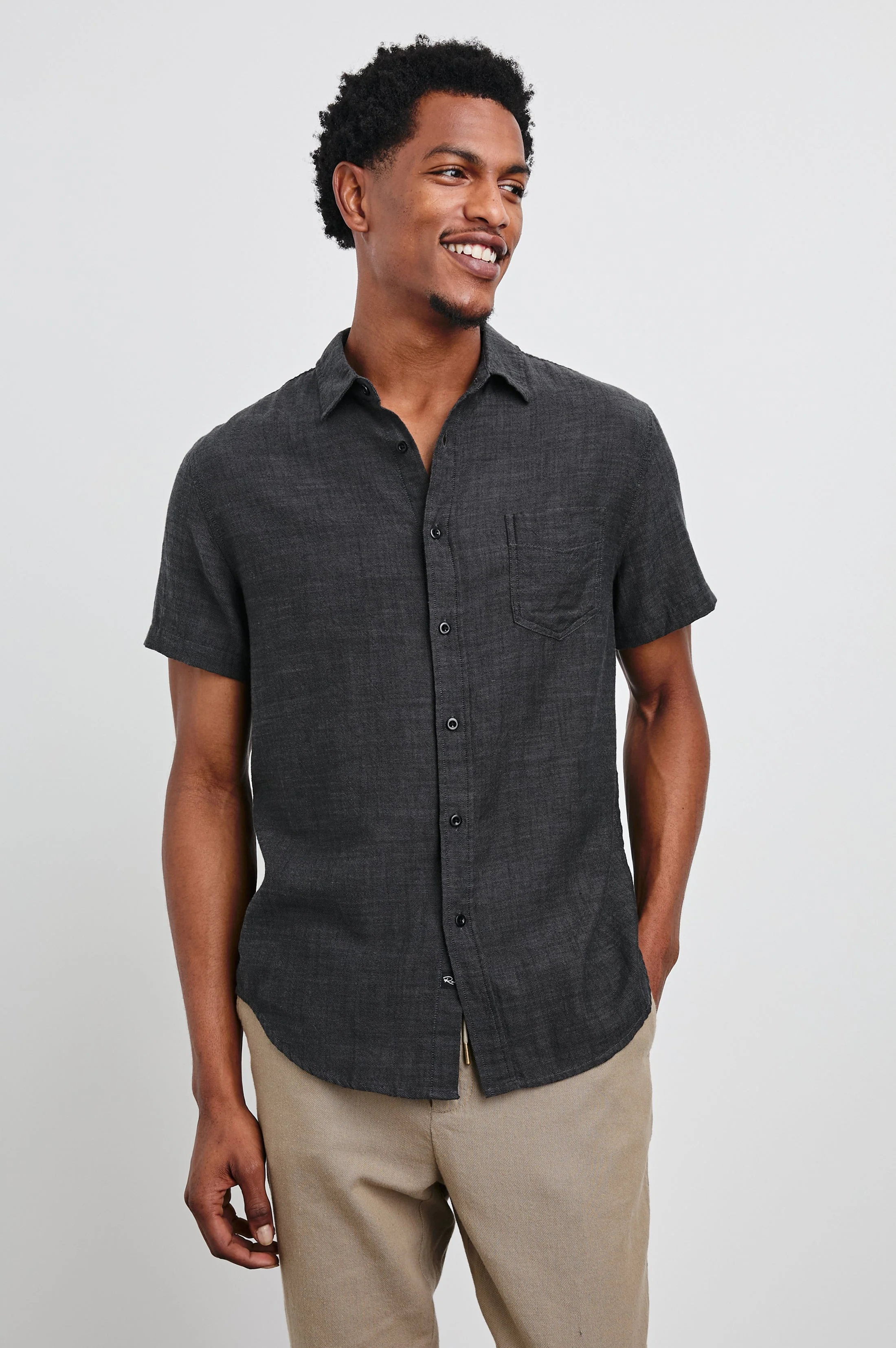 FAIRFAX SHIRT - BLACK CHAMBRAY - Image 5