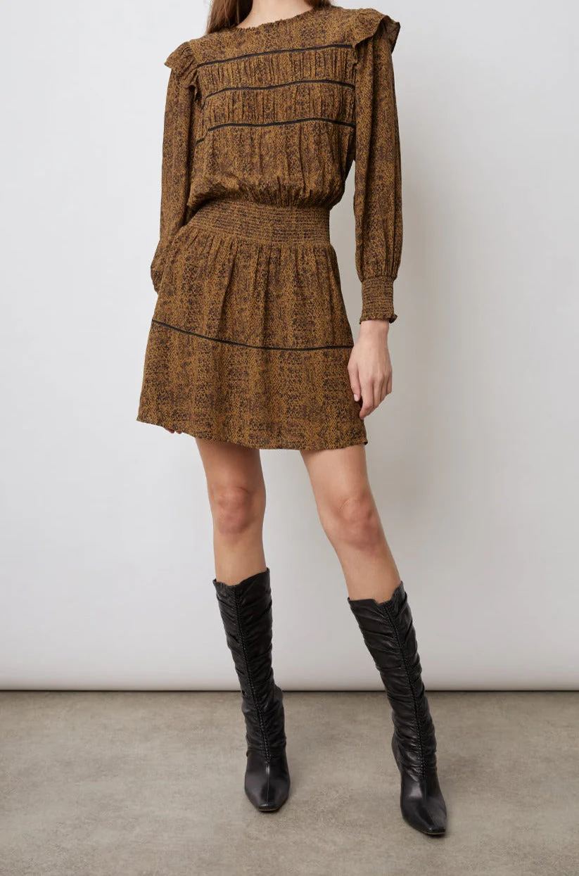 FAREN DRESS - SEPIA PYTHON