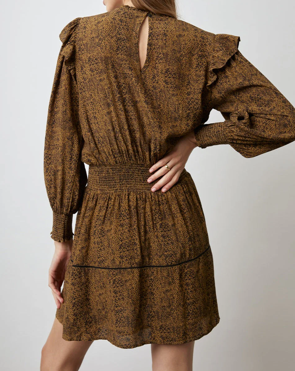 FAREN DRESS - SEPIA PYTHON - Image 5