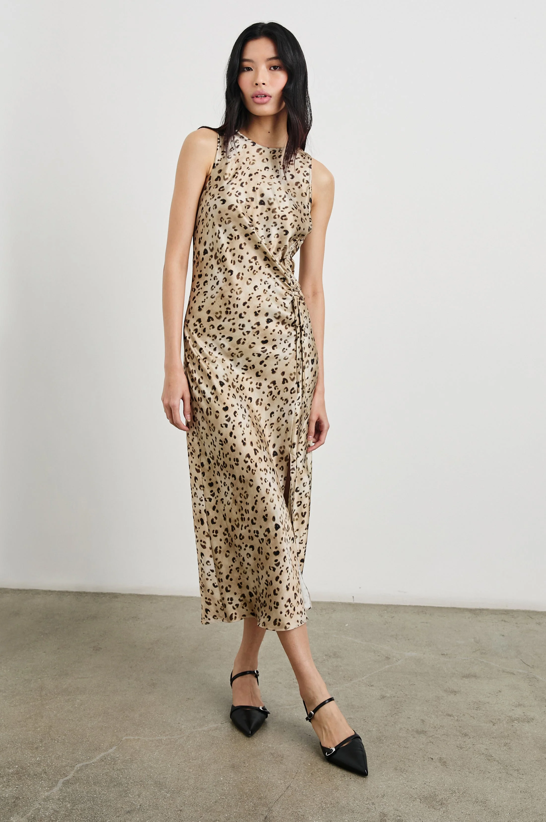GABRIELLA DRESS - CHAMPAGNE LEOPARD - Image 3