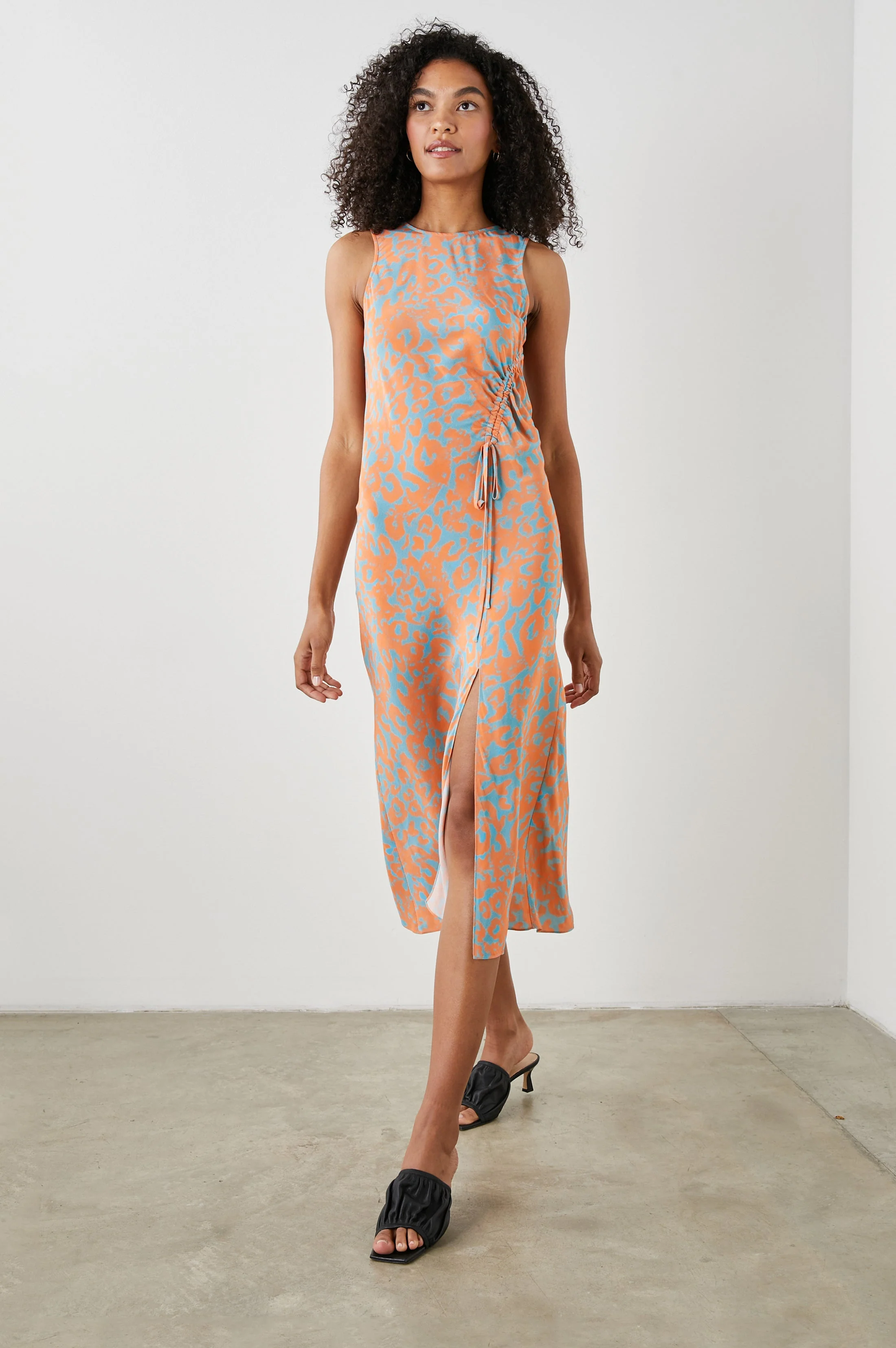 GABRIELLA DRESS - ORANGE DIFFUSED CHEETAH - Image 3
