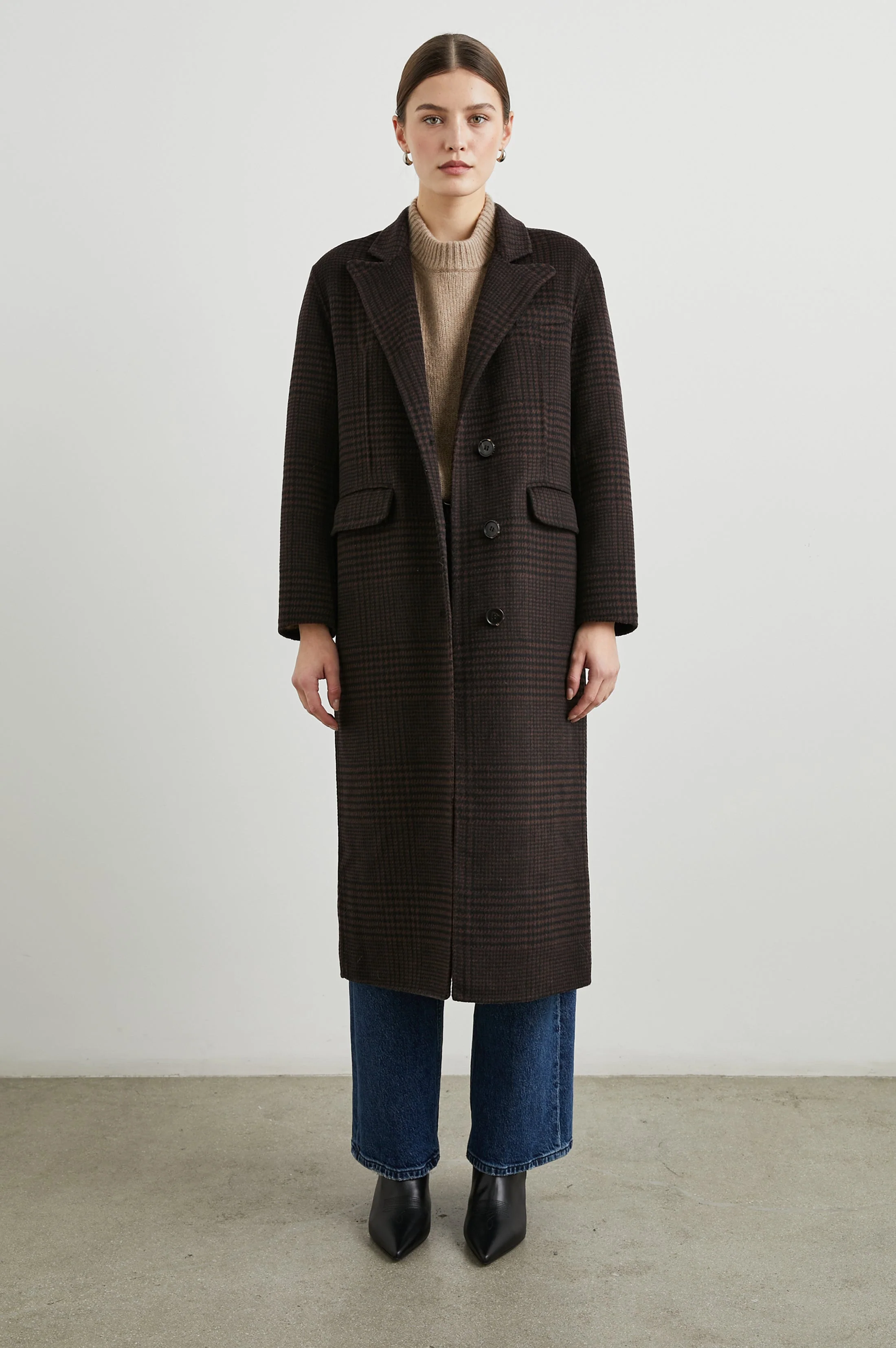 GALLERY COAT - ESPRESSO HOUNDSTOOTH - Image 3