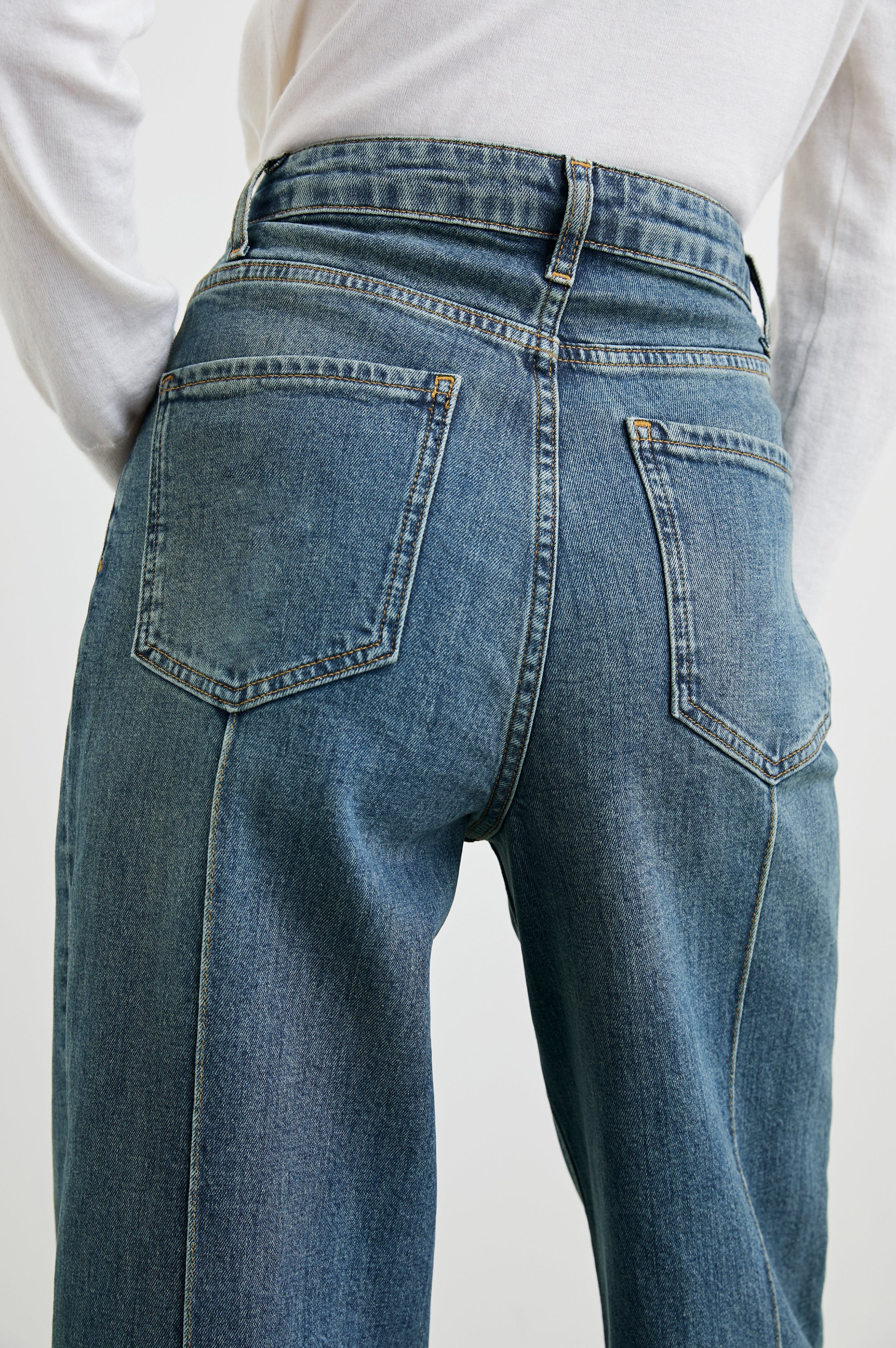 GETTY PINTUCK WIDE LEG - AUTHENTIC BLUE - Image 3