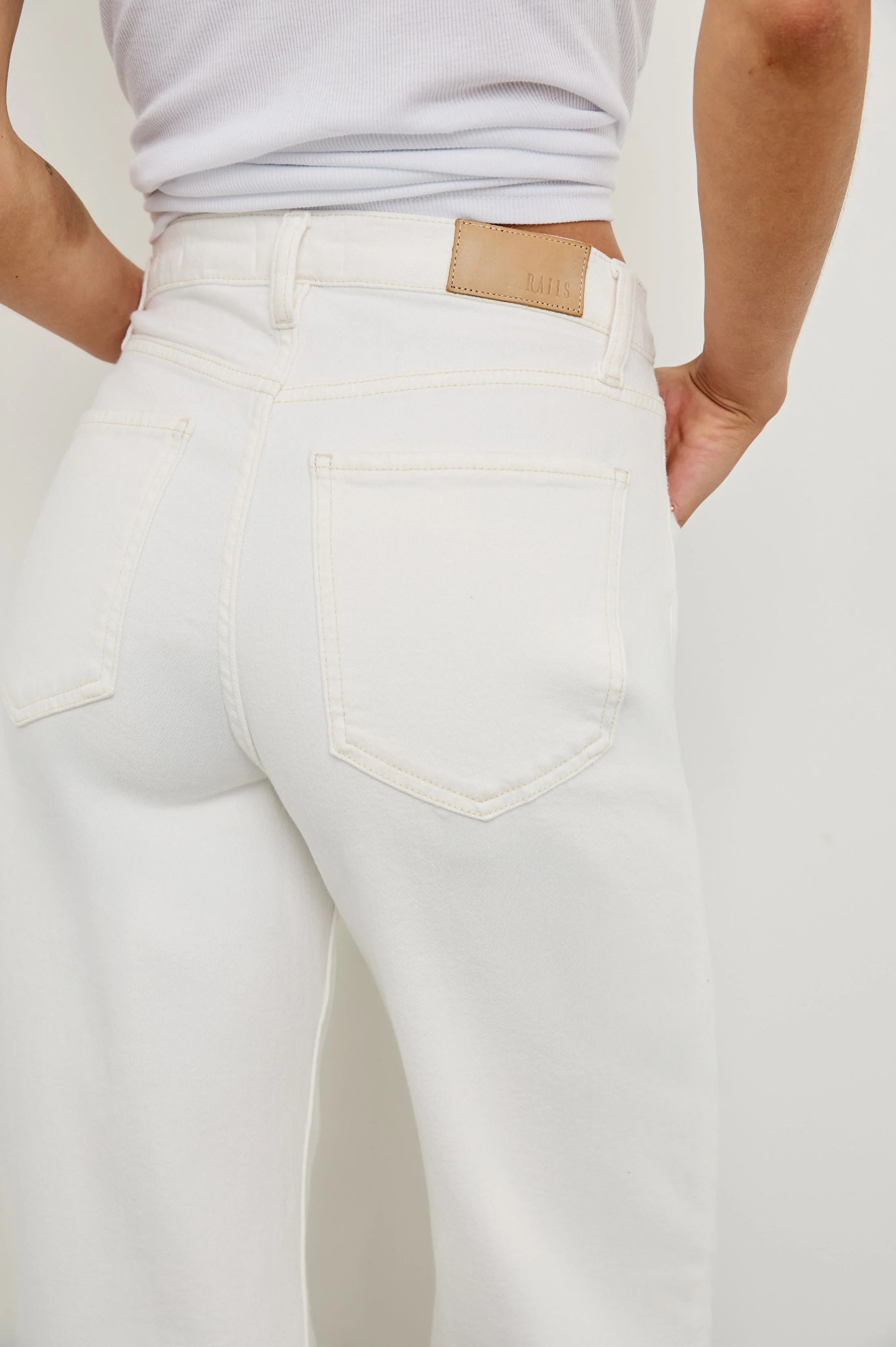 GETTY WIDE LEG - VINTAGE ECRU CUFFED - Image 4