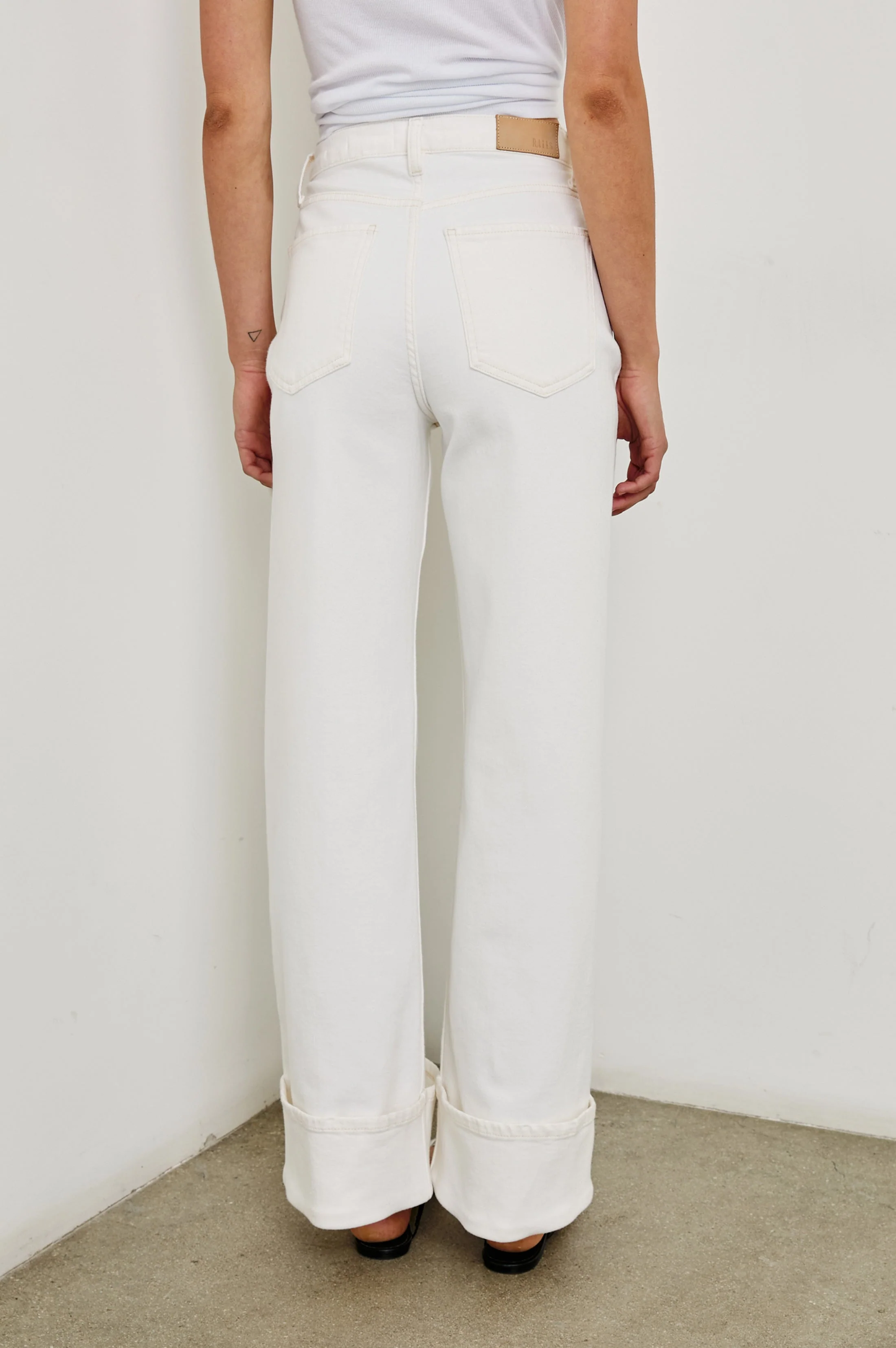 GETTY WIDE LEG - VINTAGE ECRU CUFFED - Image 5