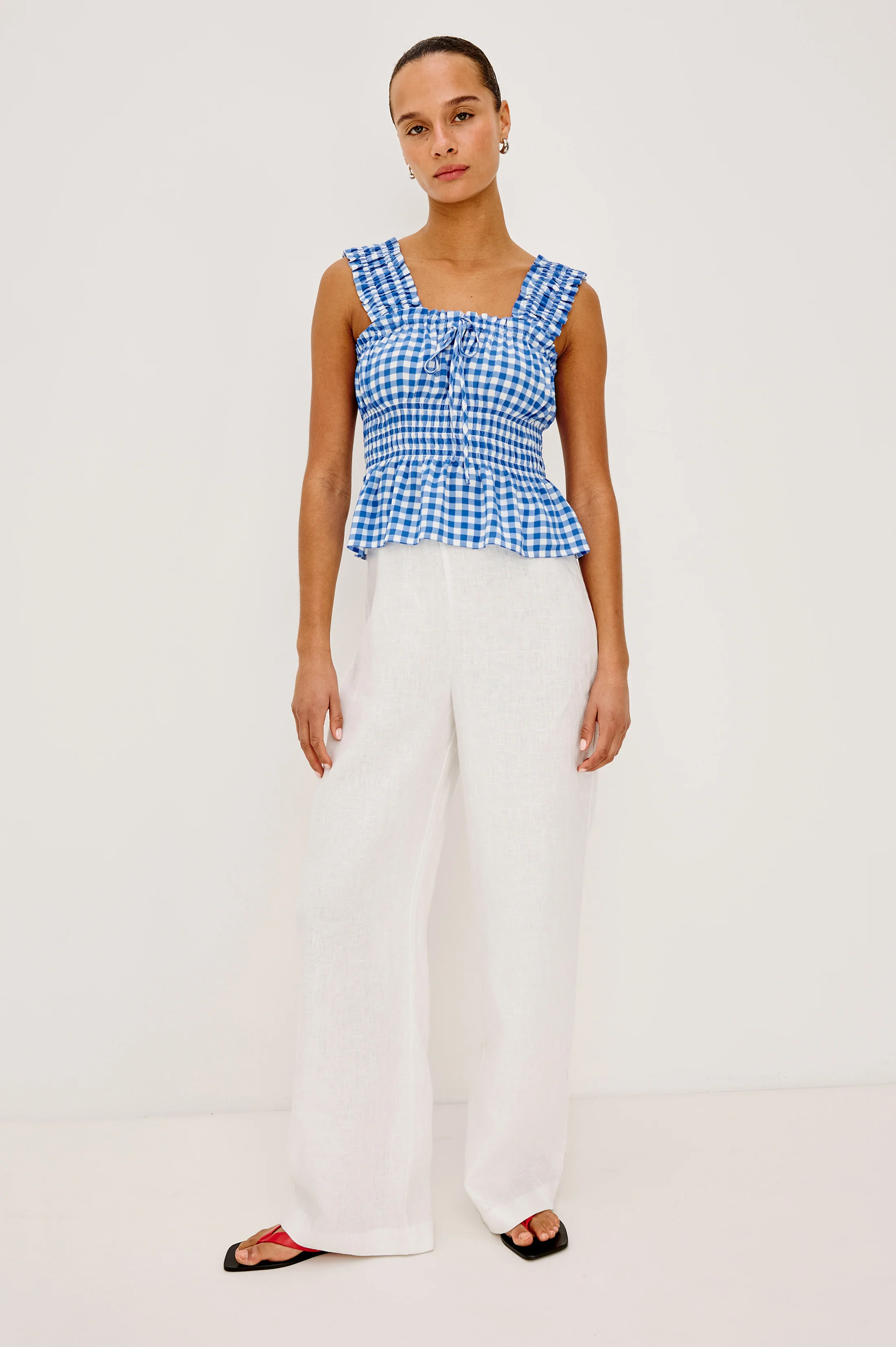 RAILS X GIADZY DONNA TOP - AZURE GINGHAM - Image 3