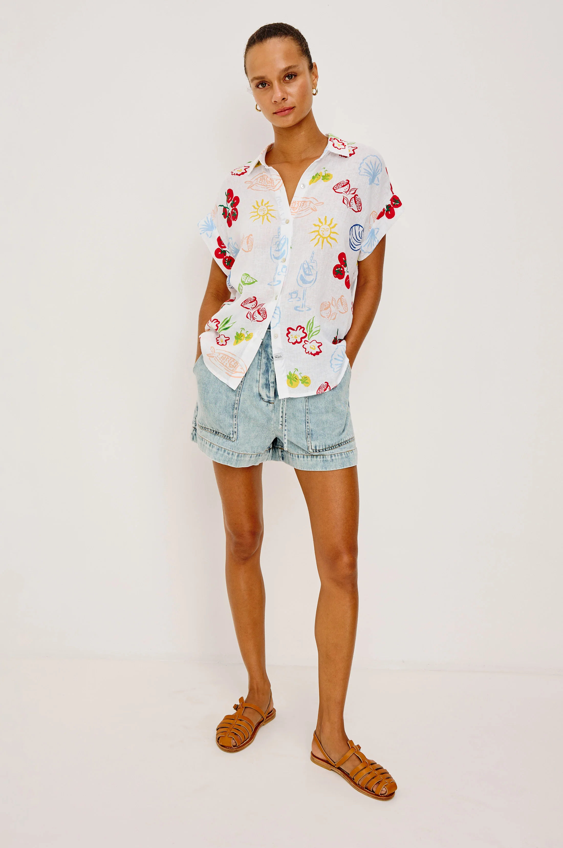 RAILS X GIADZY FARRAH SHIRT - WHITE ANTIPASTI - Image 3