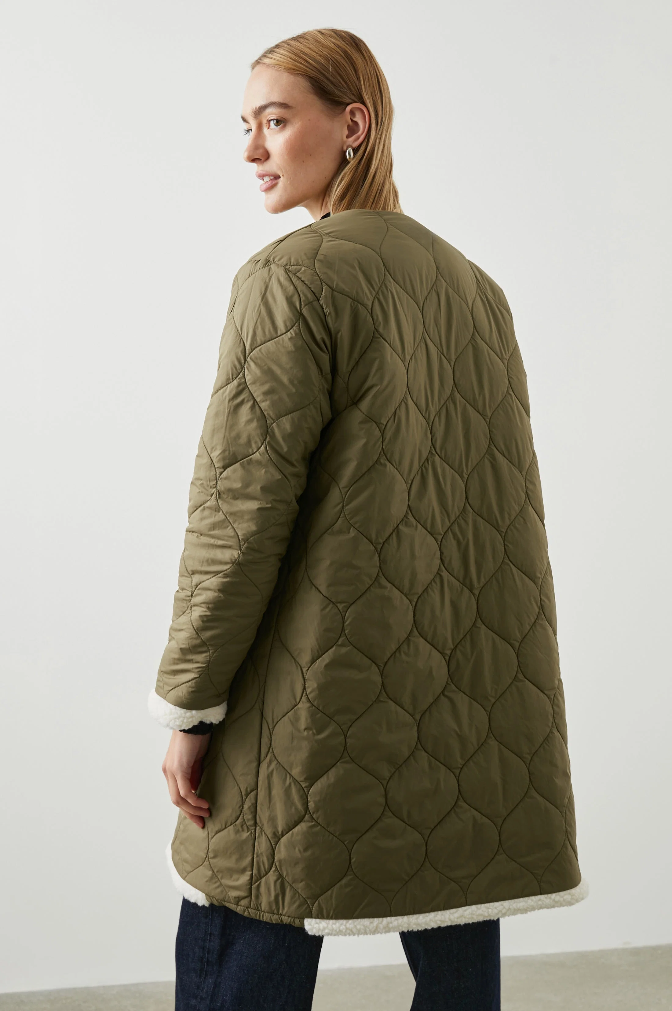 GRANGER JACKET - IVORY OLIVE MIX - Image 6