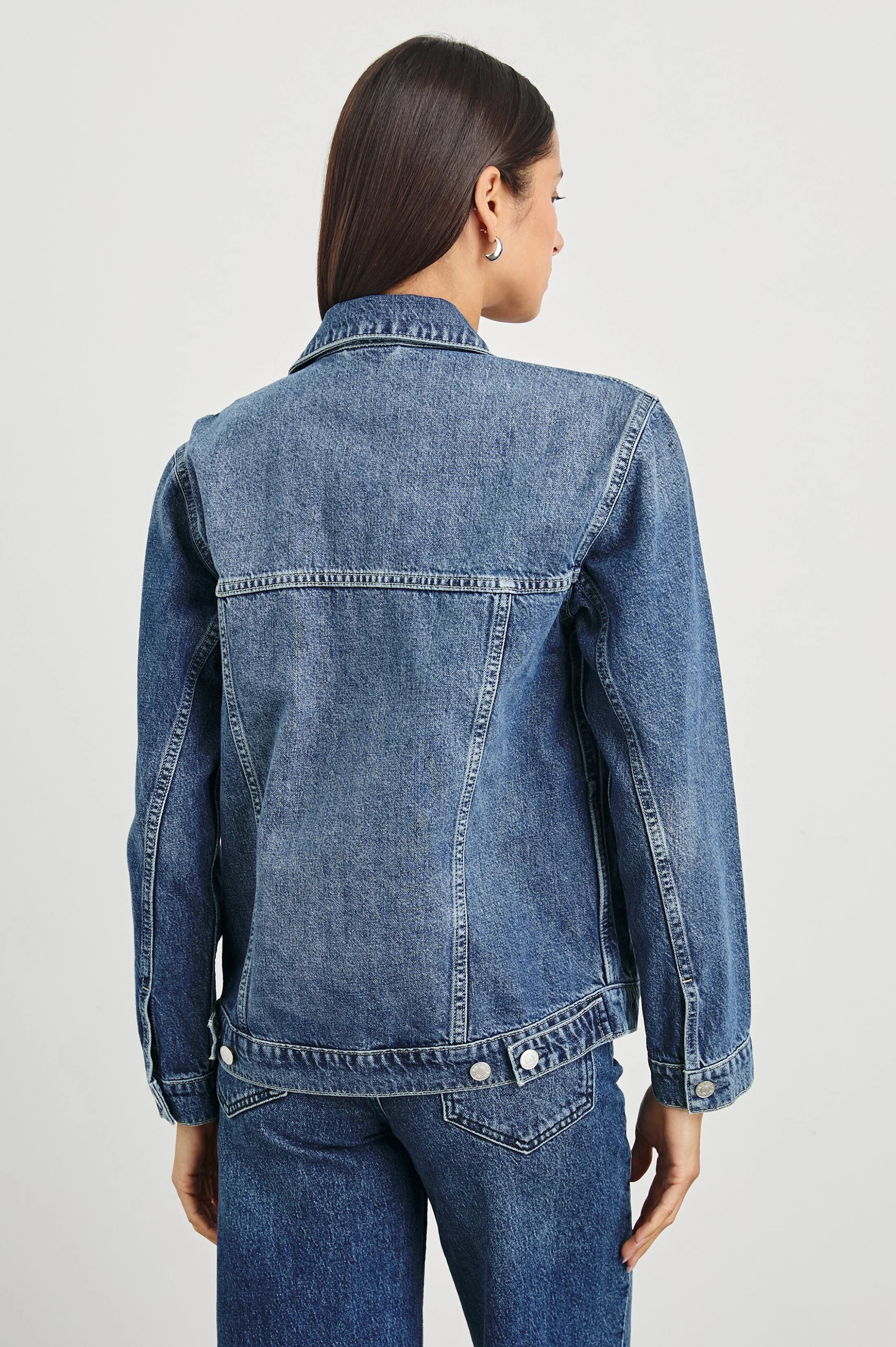 GROVE BOYFRIEND TRUCKER JACKET - INDIGO HAZE - Image 5