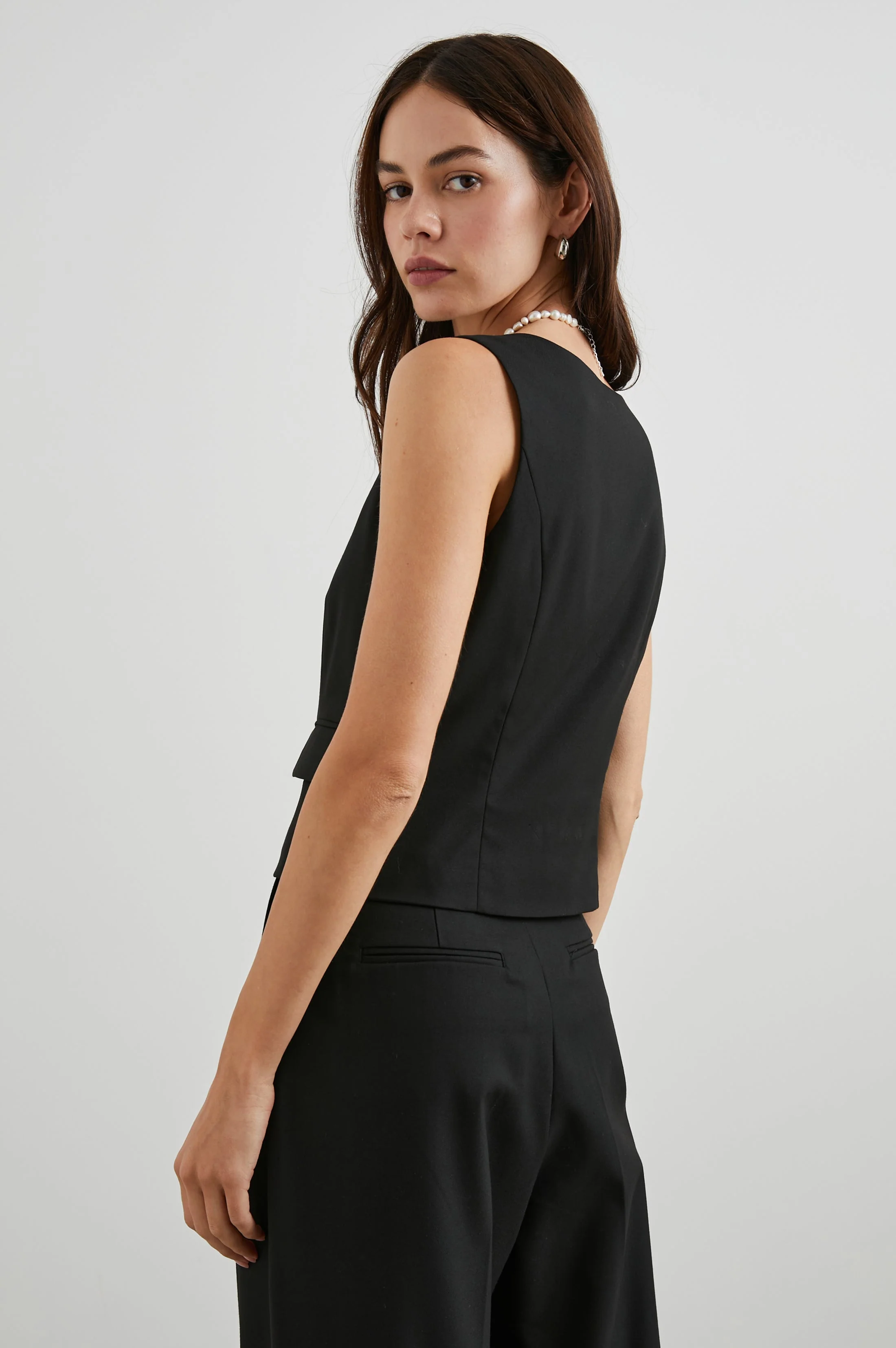 GUILIA VEST - BLACK TWILL - Image 4
