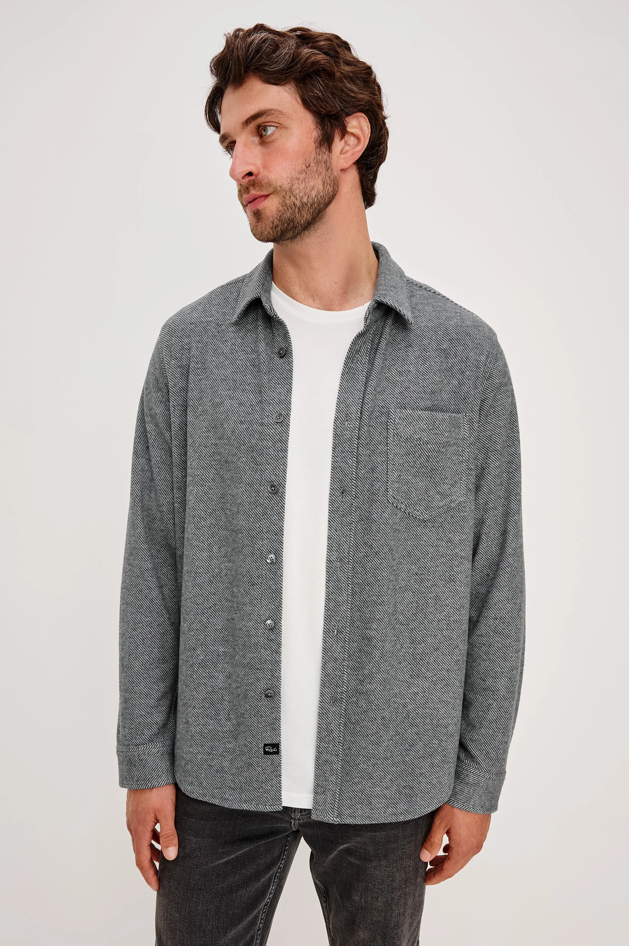HAWKE SHIRT - CHARCOAL TWILL