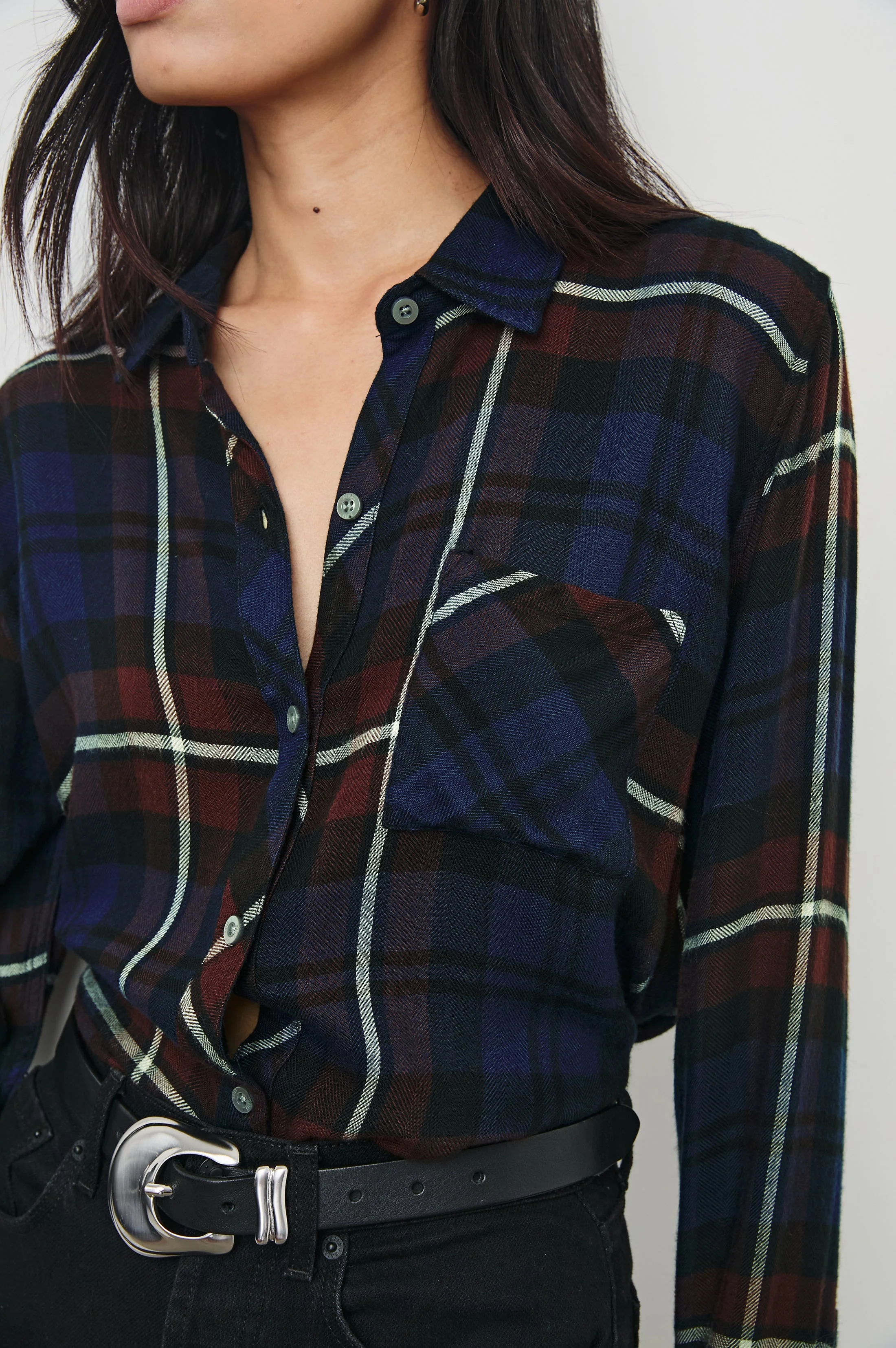 HUNTER SHIRT - CHESTNUT BIRCH NAVY - Image 2