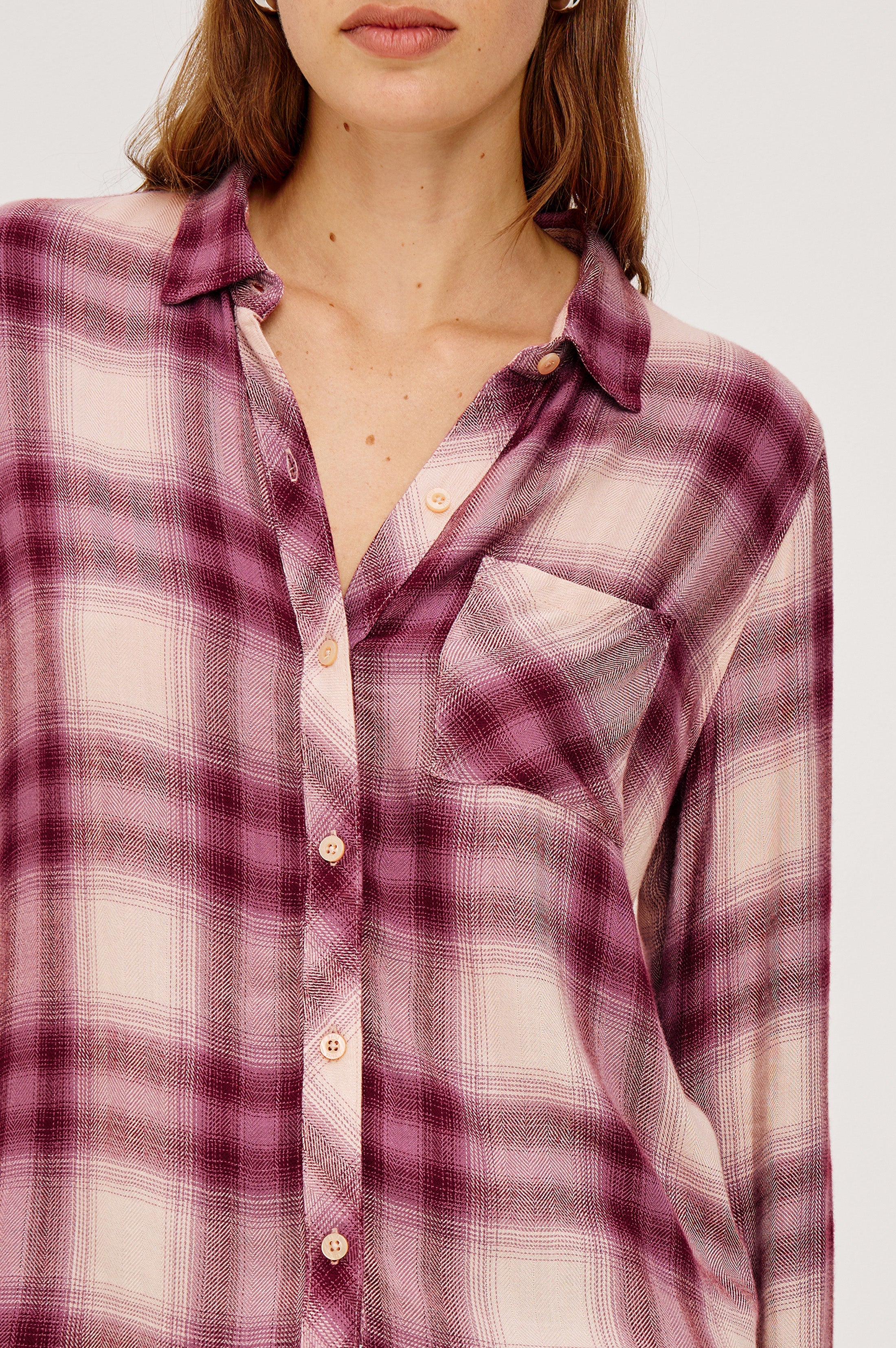 HUNTER SHIRT - FADED PLUM IVORY - Image 2