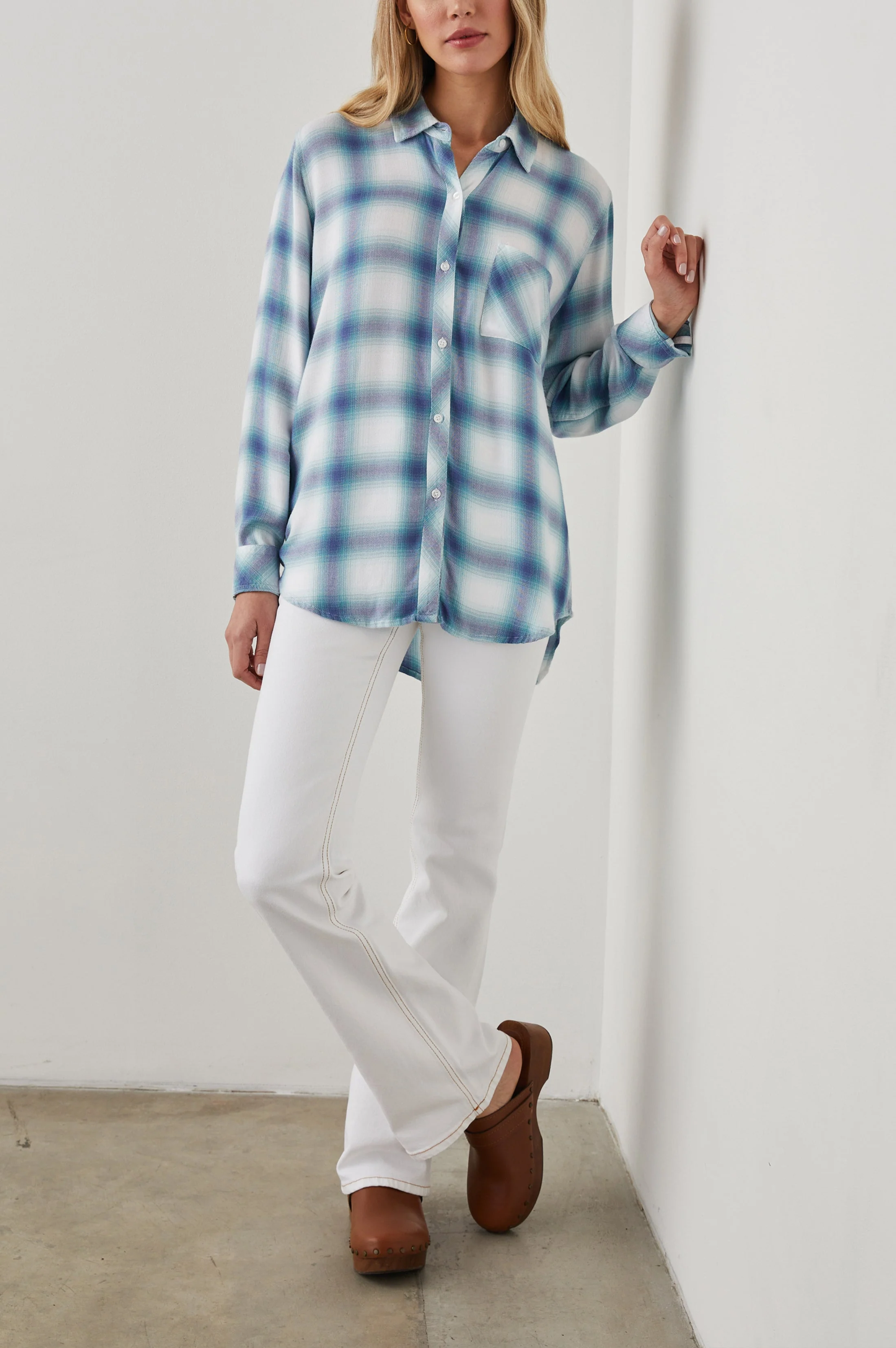 HUNTER SHIRT - WHITE INDIGO MIST - Image 3