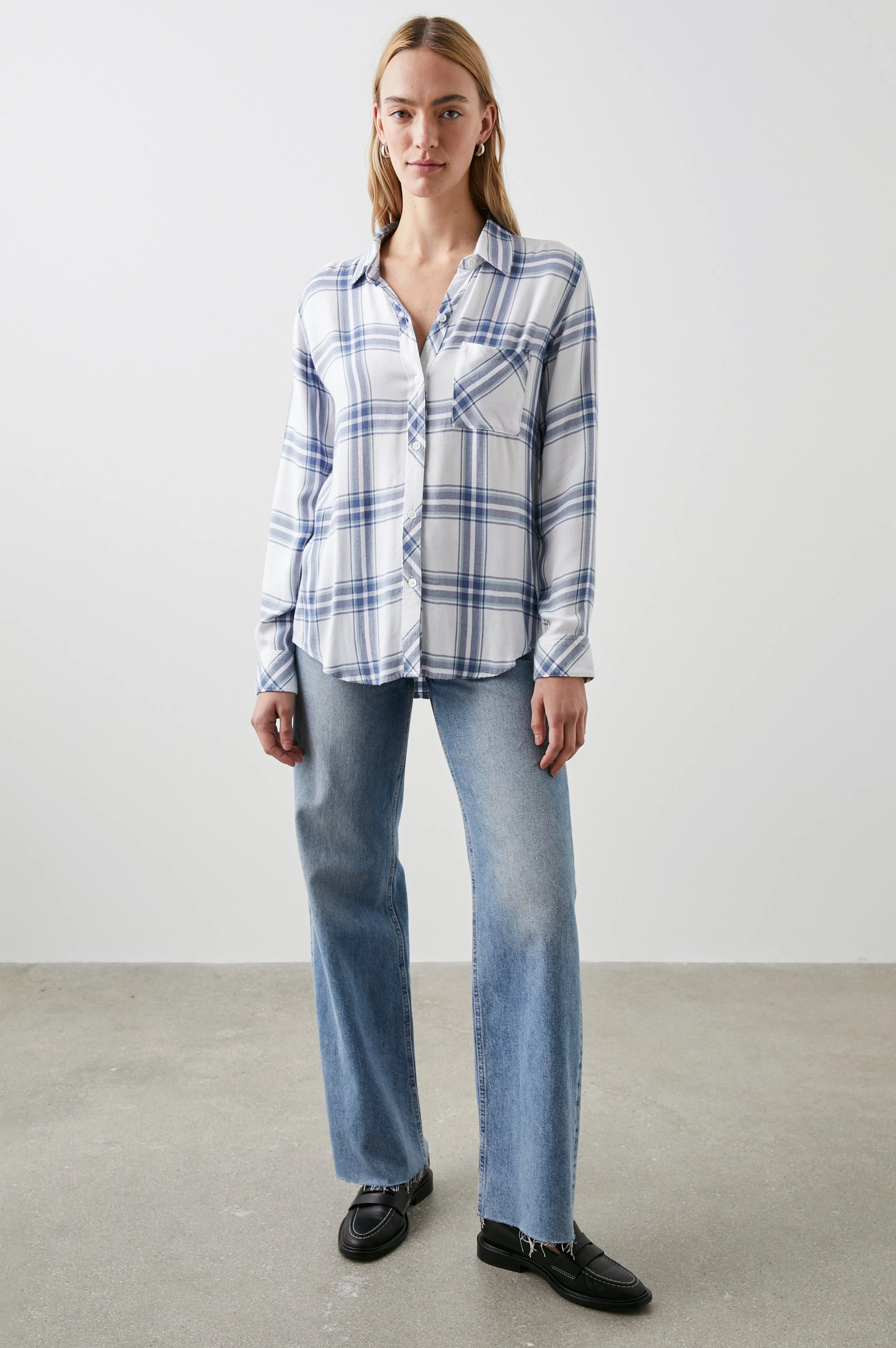 HUNTER SHIRT - WHITE PACIFIC TEAL - Image 3