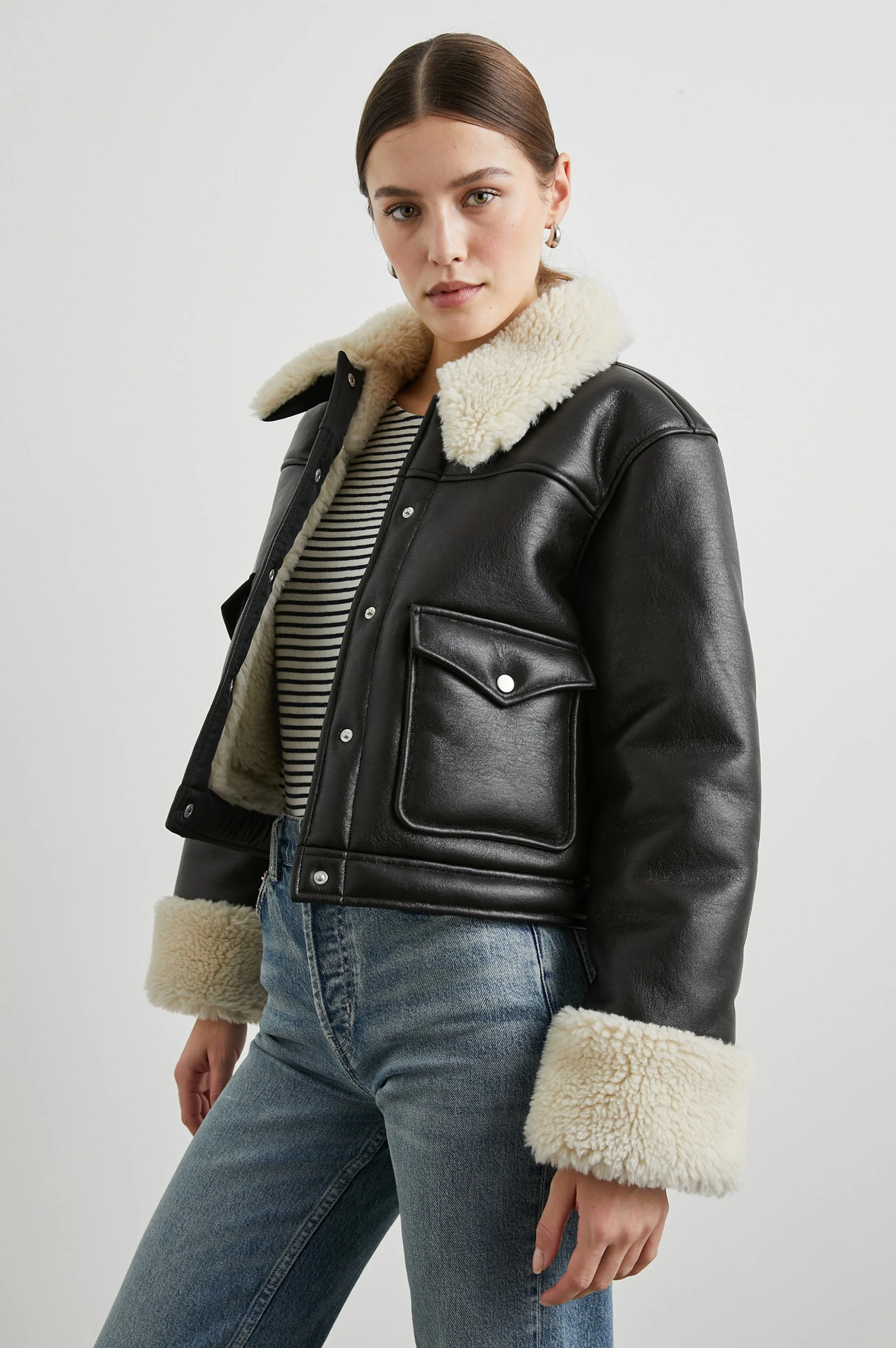 IMANI JACKET - BLACK IVORY - Image 3