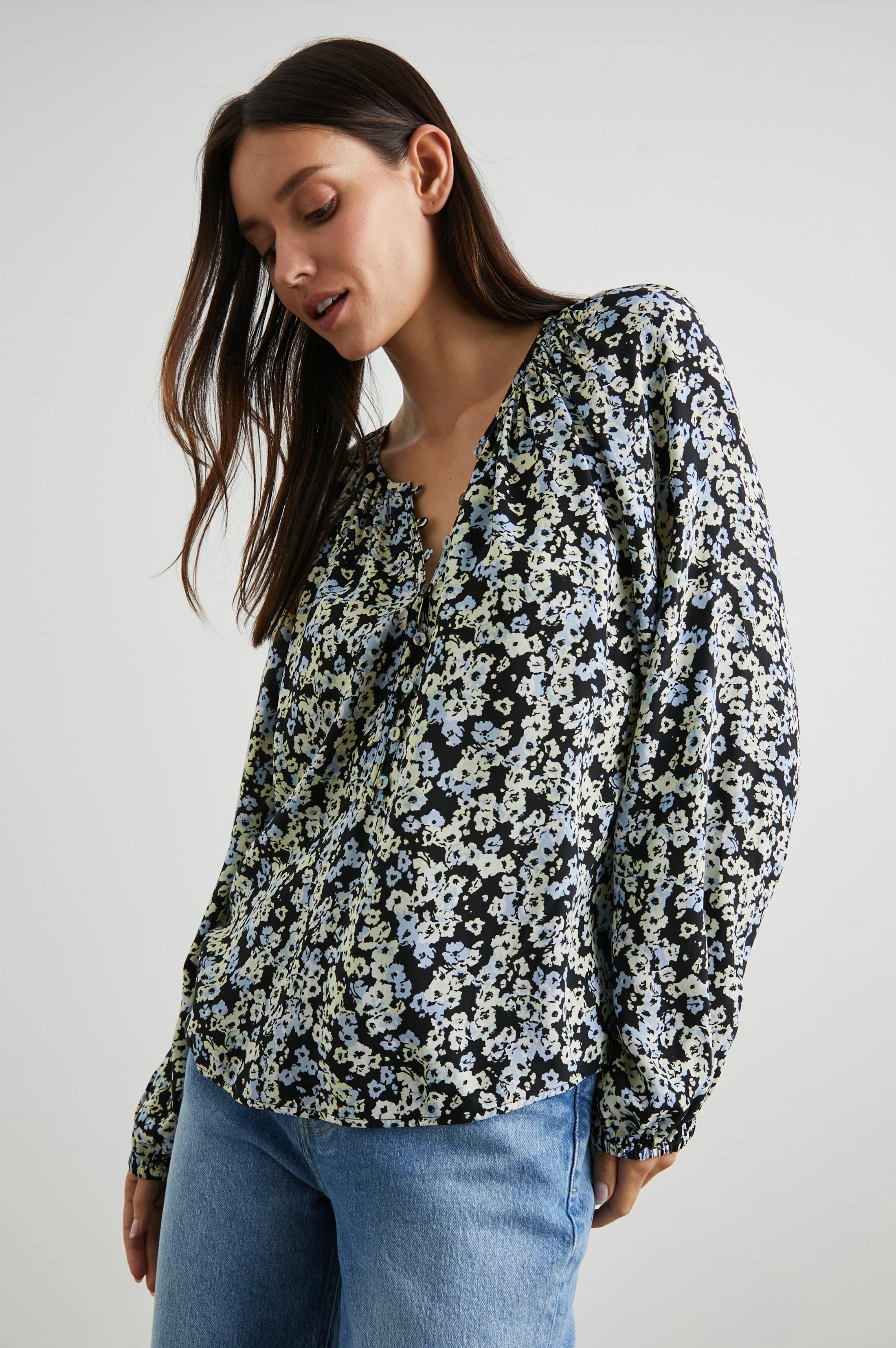 INDI TOP - MIDNIGHT MEADOW FLORAL - Image 3