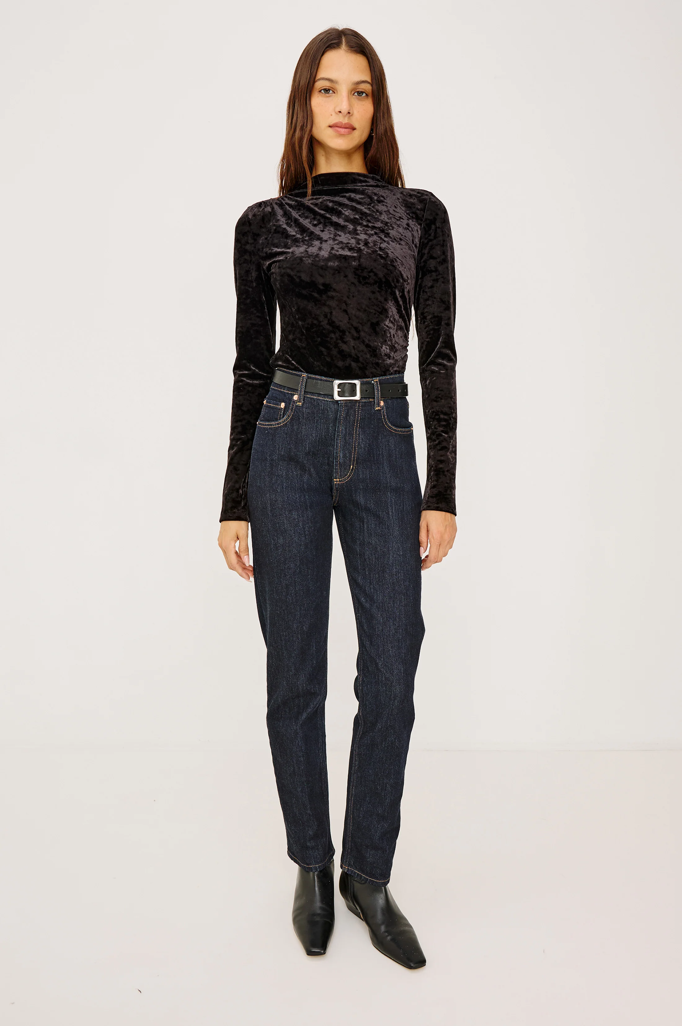 JOELLE TOP - BLACK VELVET - Image 4